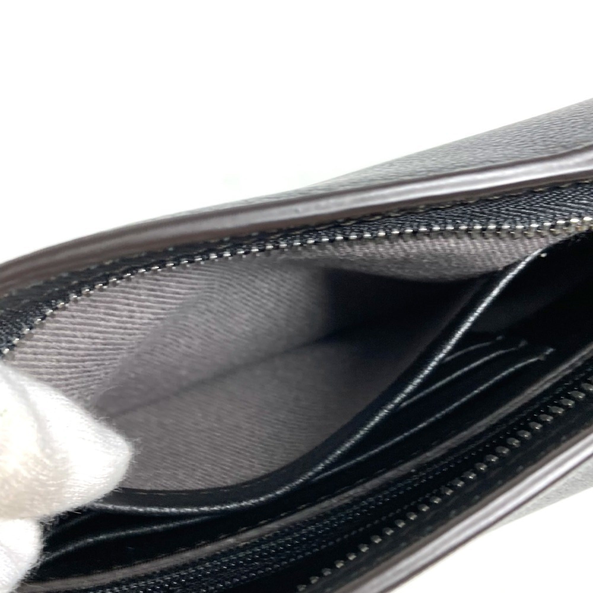 Cartier Black Leather Clutch Bag Handbag Pouch (Pre-Owned)
