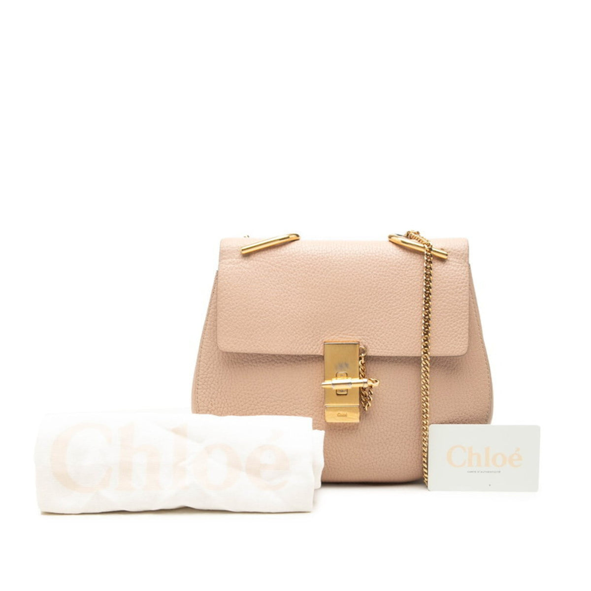 Chloé Pink Beige Leather Shoulder Bag (Pre-Owned)