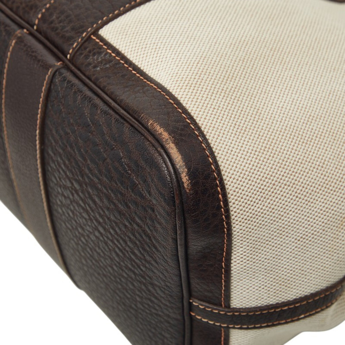 Hermes Brown Marron Toile H Canvas Leather Tote Bag (Pre-Owned)