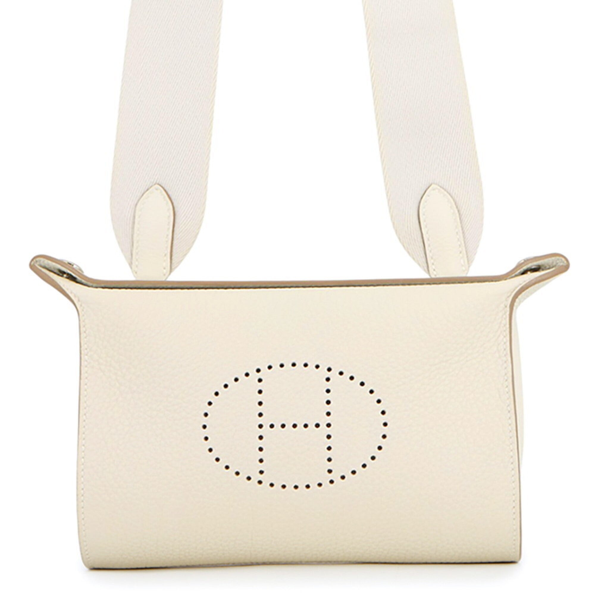Hermes Kara Silver Togo Leather Handbag Shoulder Bag (Pre-Owned)