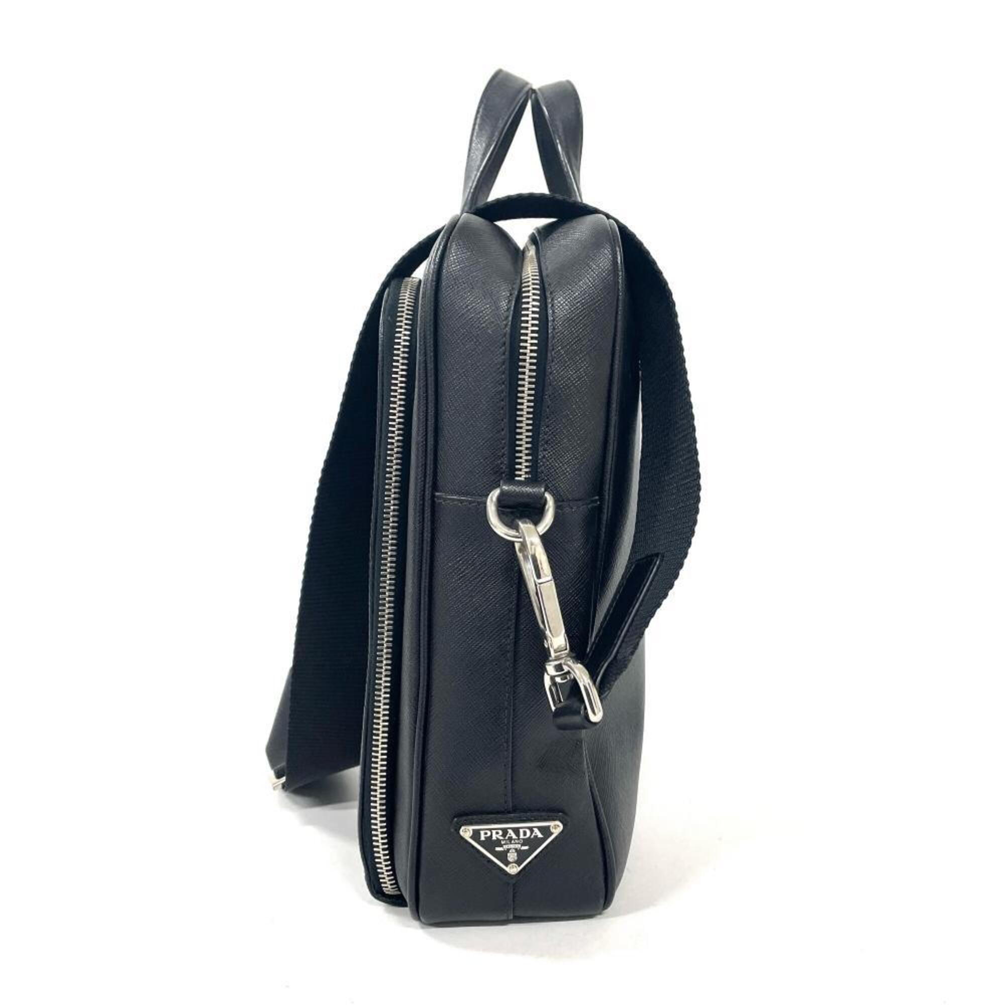 Prada Black Leather Briefcase (Pre-Owned)