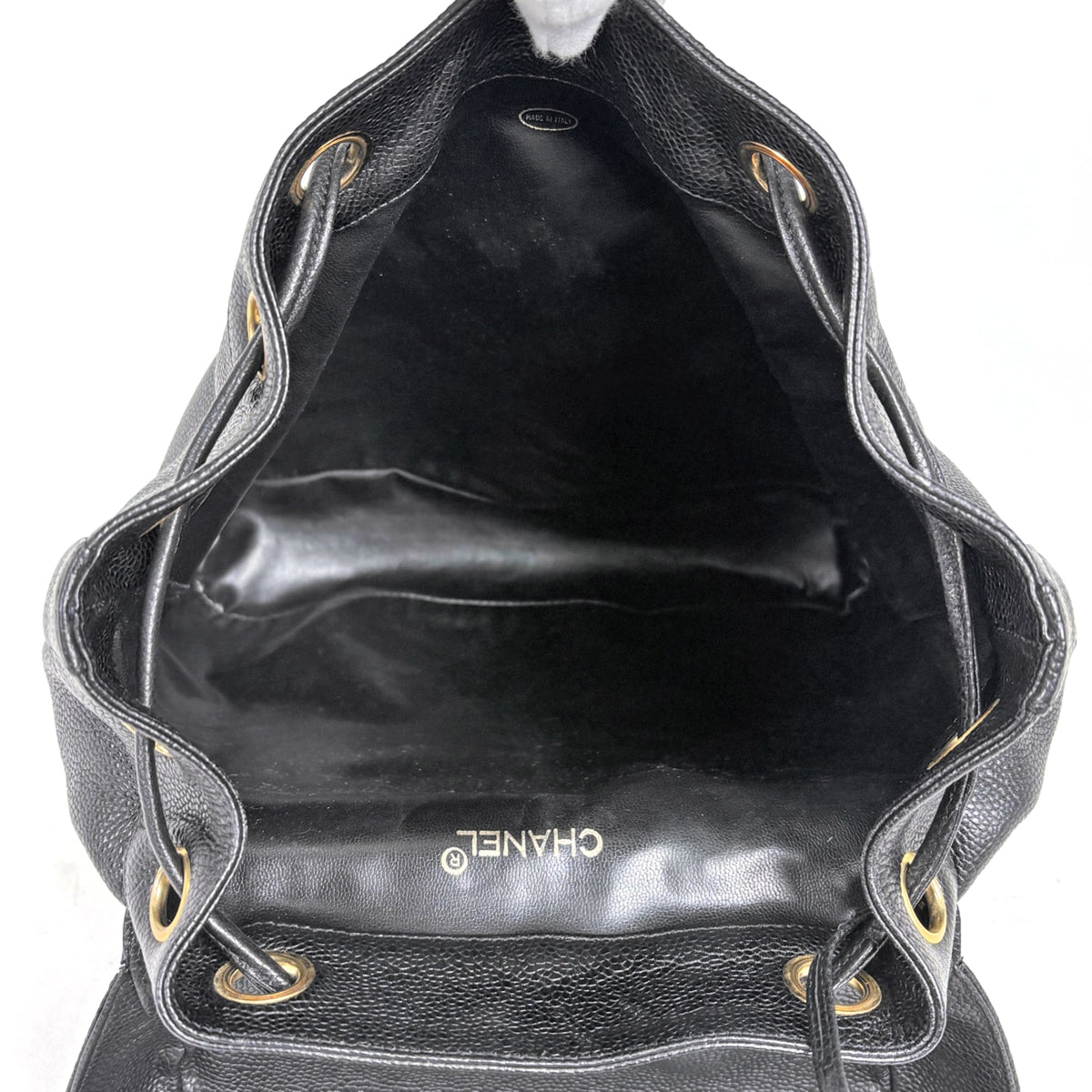 Chanel Black Grained Calfskin Backpack (Pre-Owned)