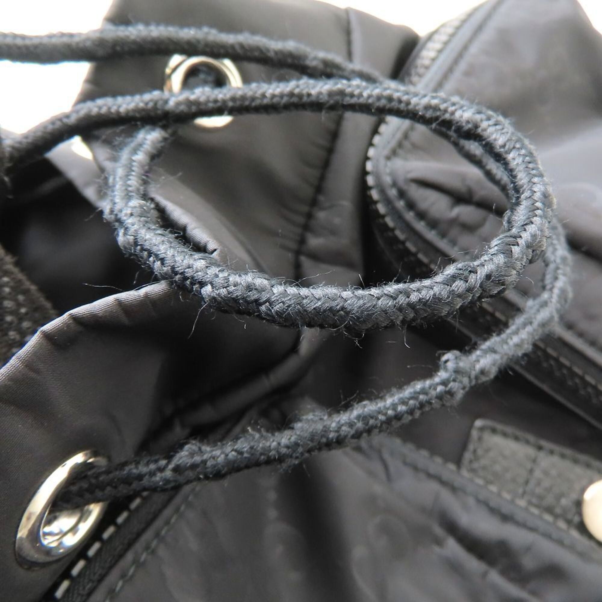 Gucci Black Nylon Leather Backpack (Pre-Owned)