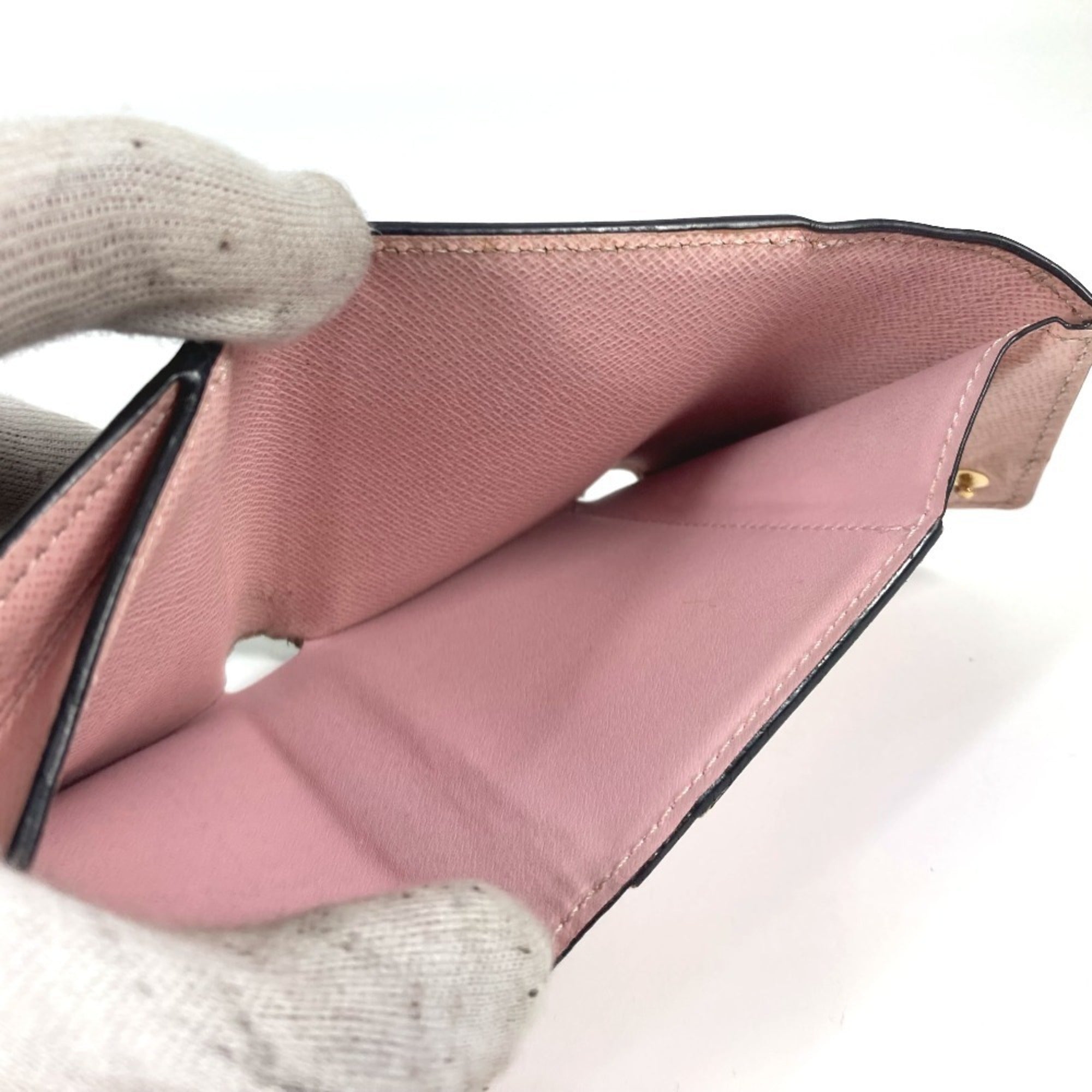 Louis Vuitton Brown Pink Monogram Wallet (Tri-Fold) (Pre-Owned)