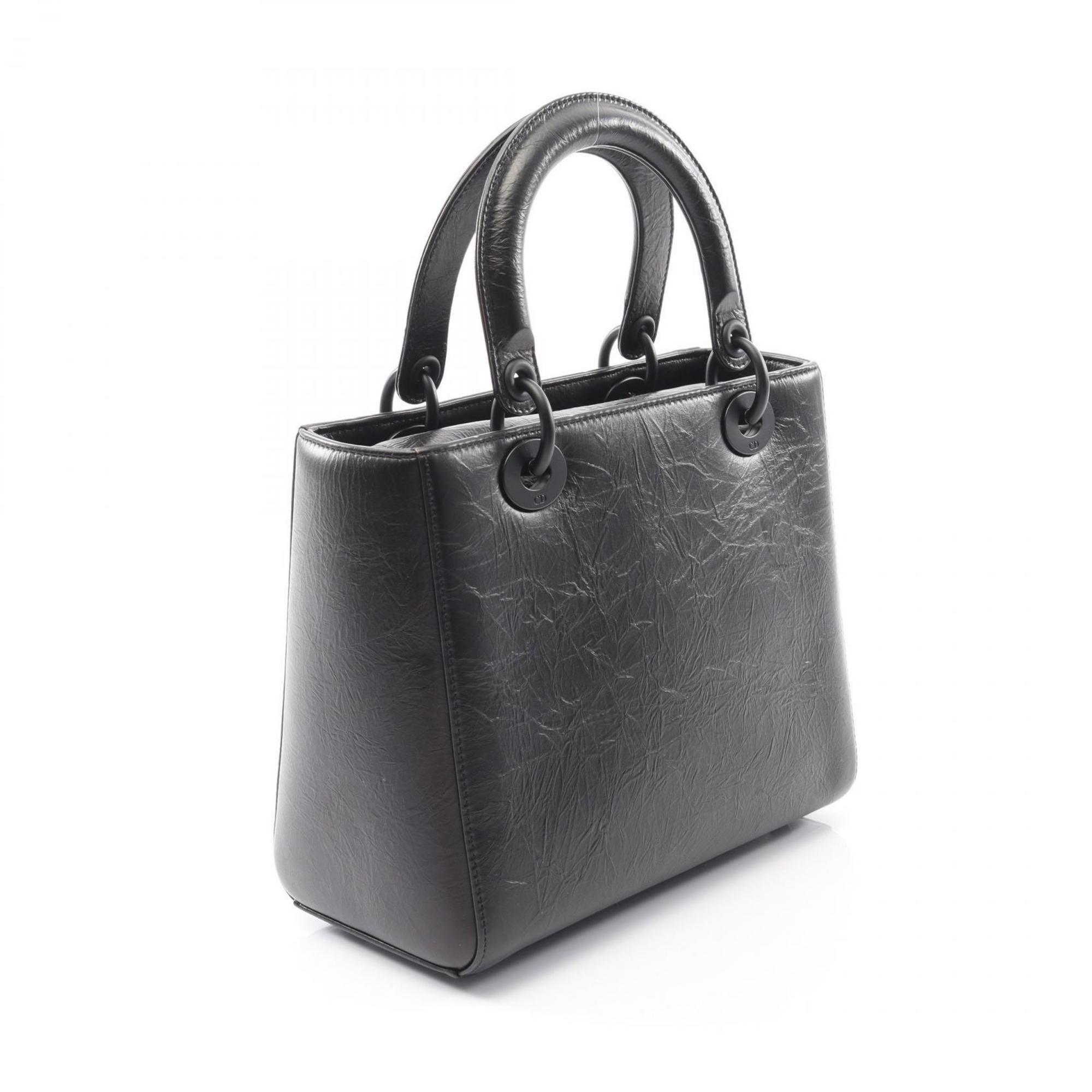 Christian Dior Black Leather Handbag (Pre-Owned)