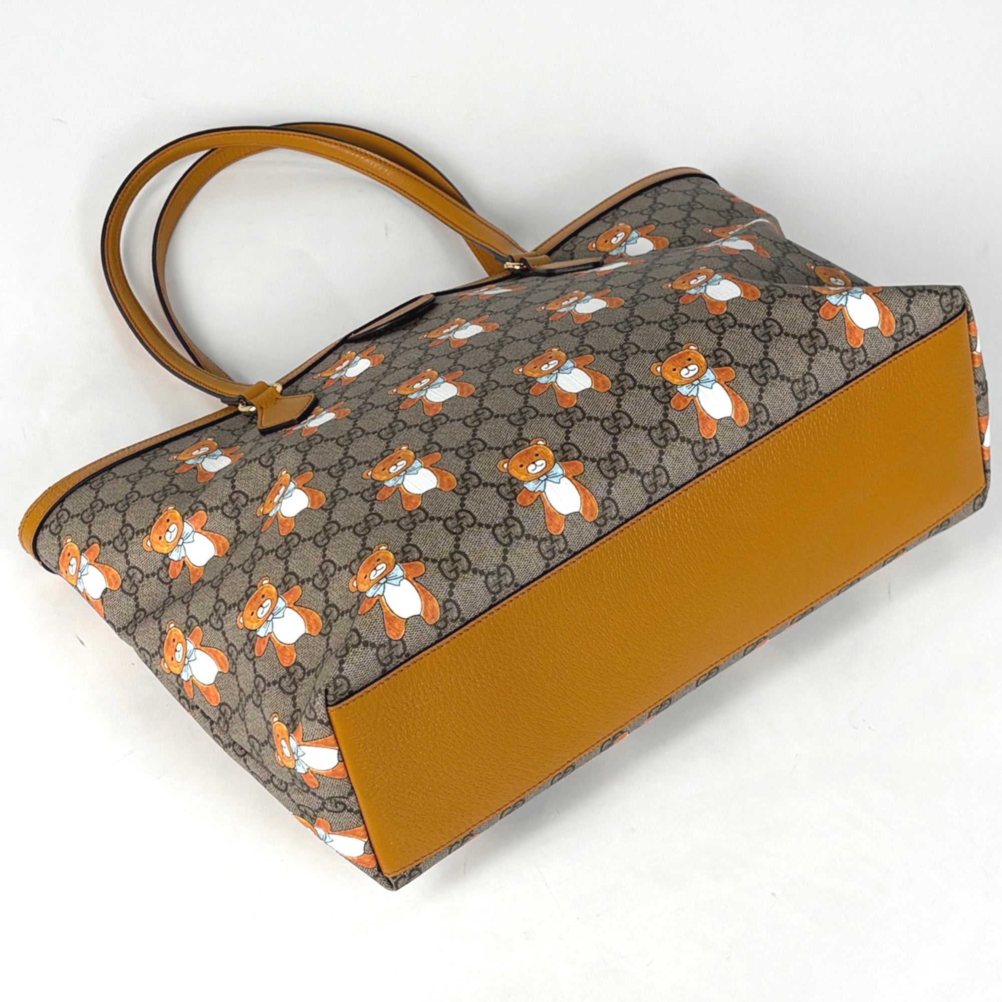 Gucci Brown Gg Supreme Leather Tote Bag (Pre-Owned)
