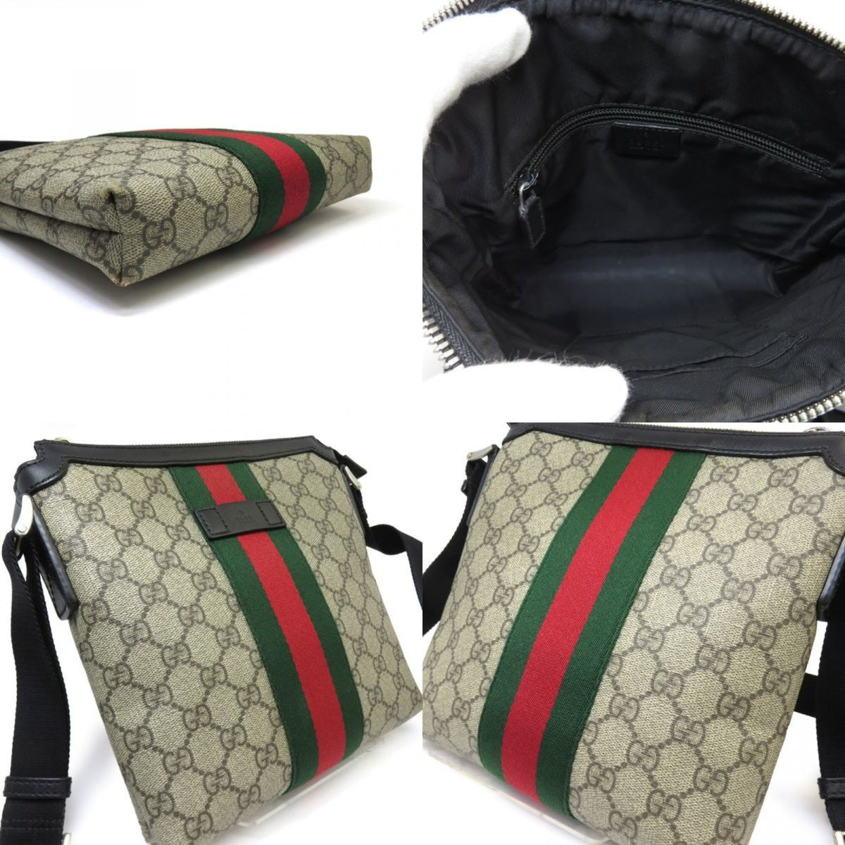 Gucci Sherry Line Beige Shoulder Bag (Pre-Owned)