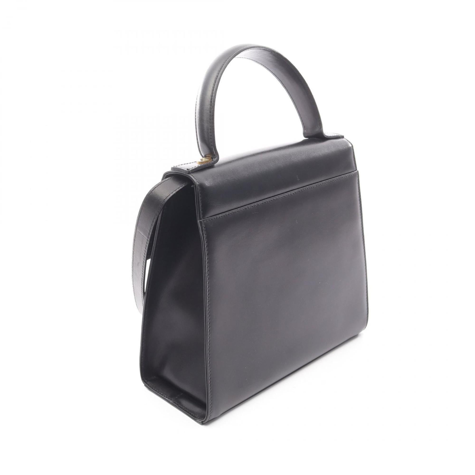 Salvatore Ferragamo Black Leather Handbag (Pre-Owned)