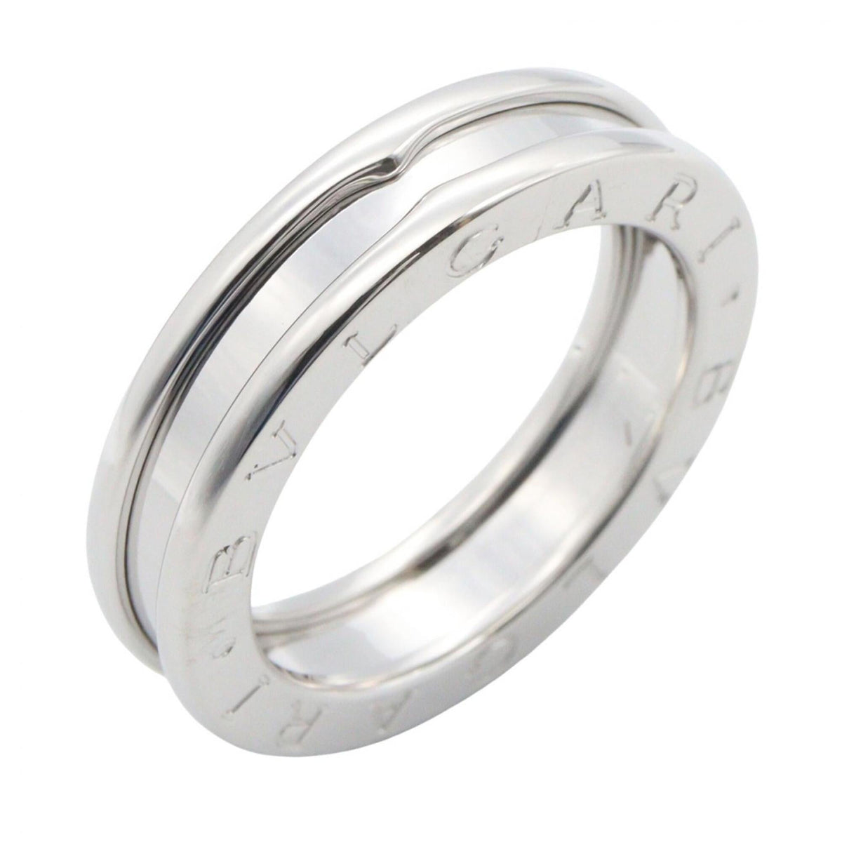 Bvlgari Silver White Gold (18K) Band Ring (Pre-Owned)