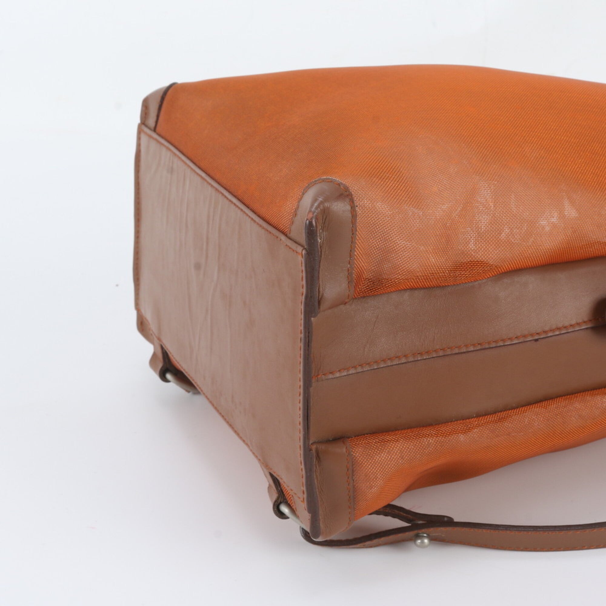 Loewe Brown Orange Leather Backpack Shoulder Bag (Pre-Owned)
