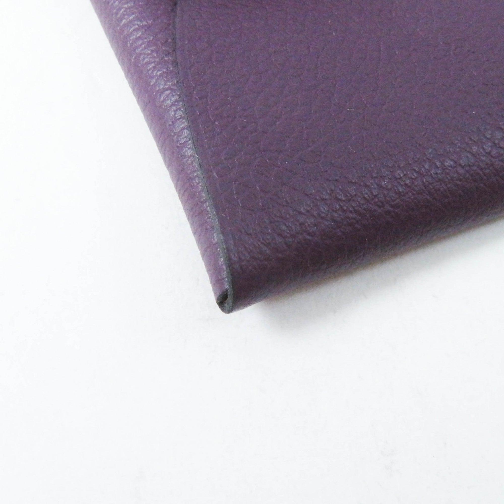 Hermes Bastia Cassis Rouge Garance Leather Coin Purse/Coin Case (Pre-Owned)