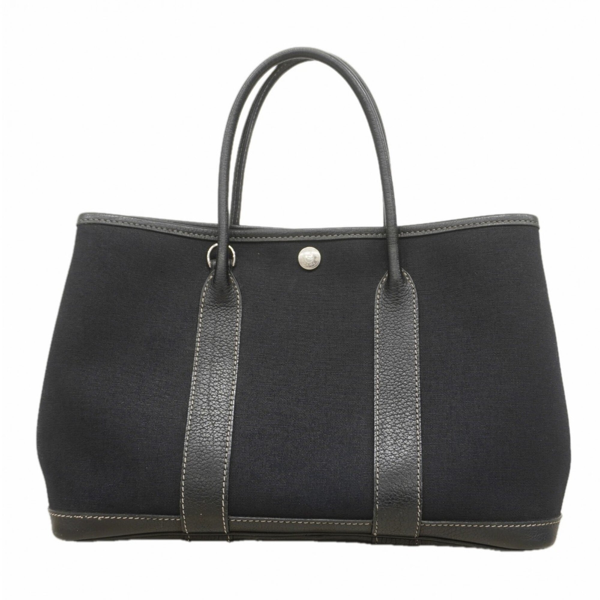 Hermes Black Toile Officier Tote Bag (Pre-Owned)