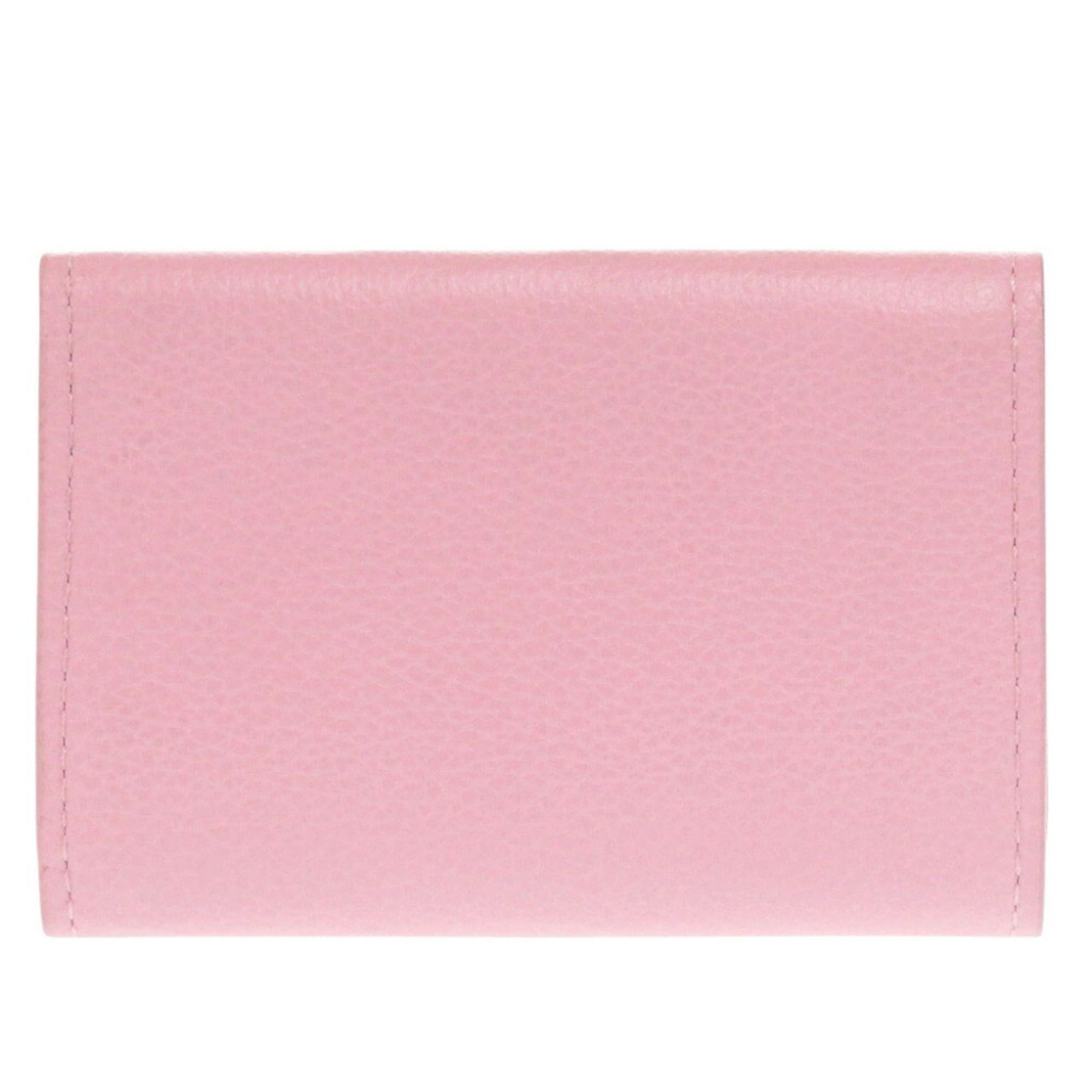 Louis Vuitton Pink Leather Wallet (Tri-Fold) (Pre-Owned)