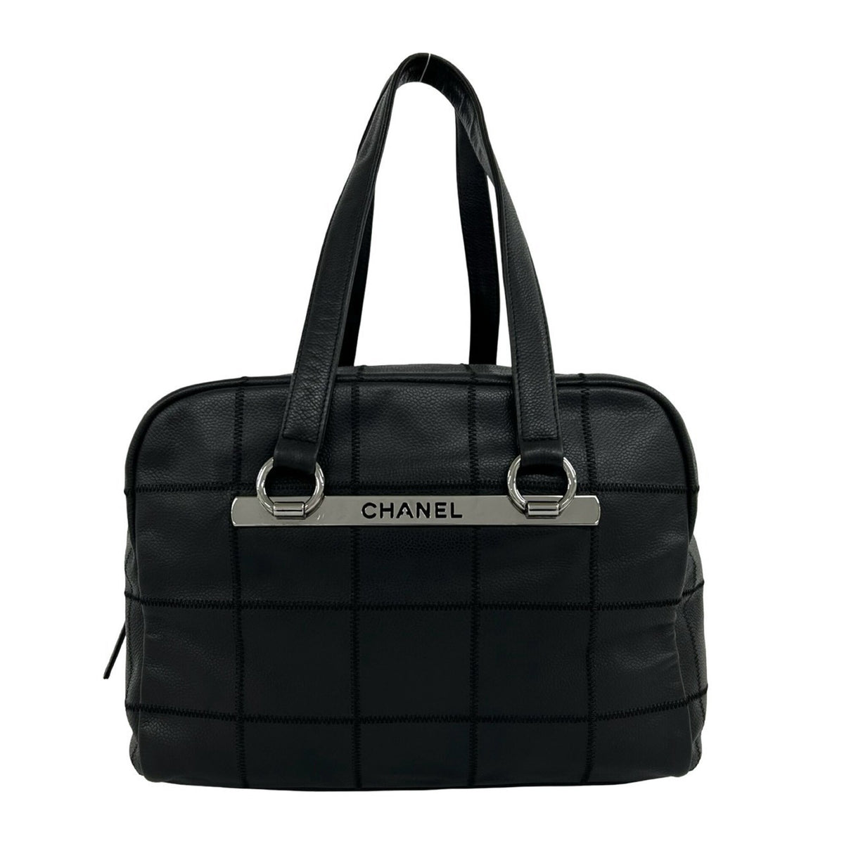 Chanel Black Grained Calfskin Tote Bag (Pre-Owned)