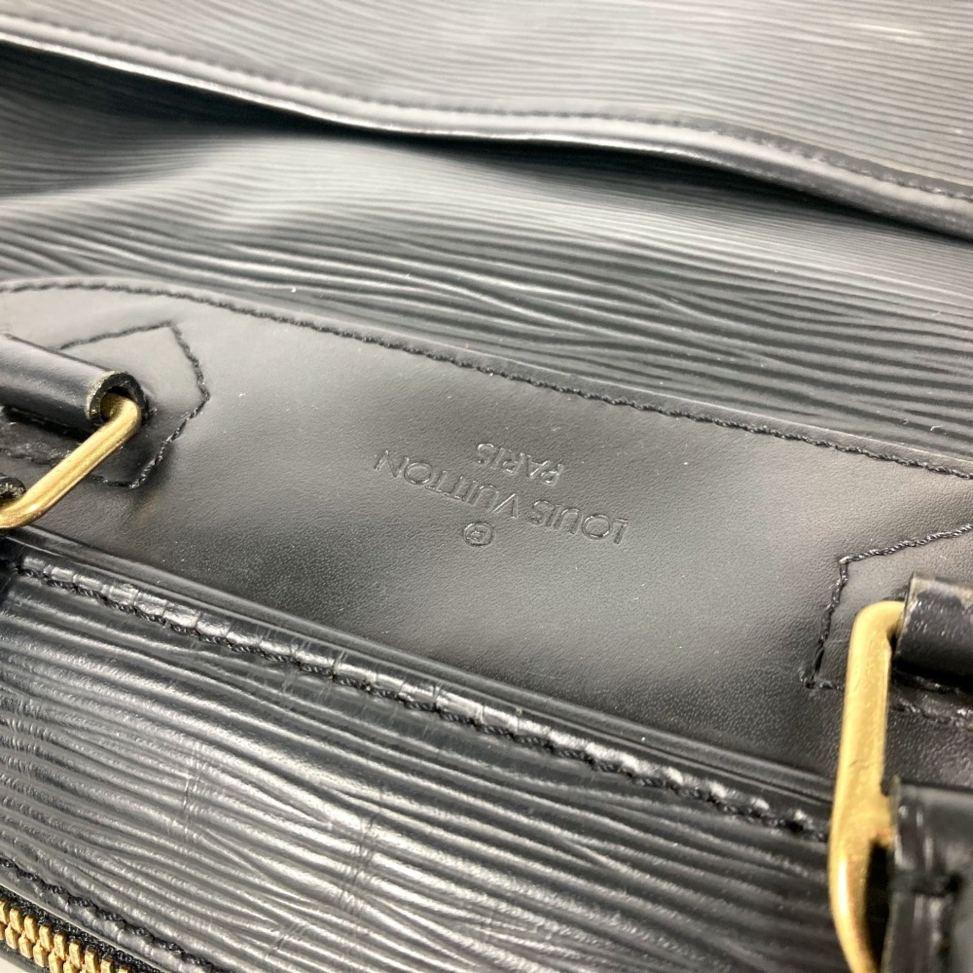 Louis Vuitton Black Noir Epi Leather Handbag Tote Bag (Pre-Owned)