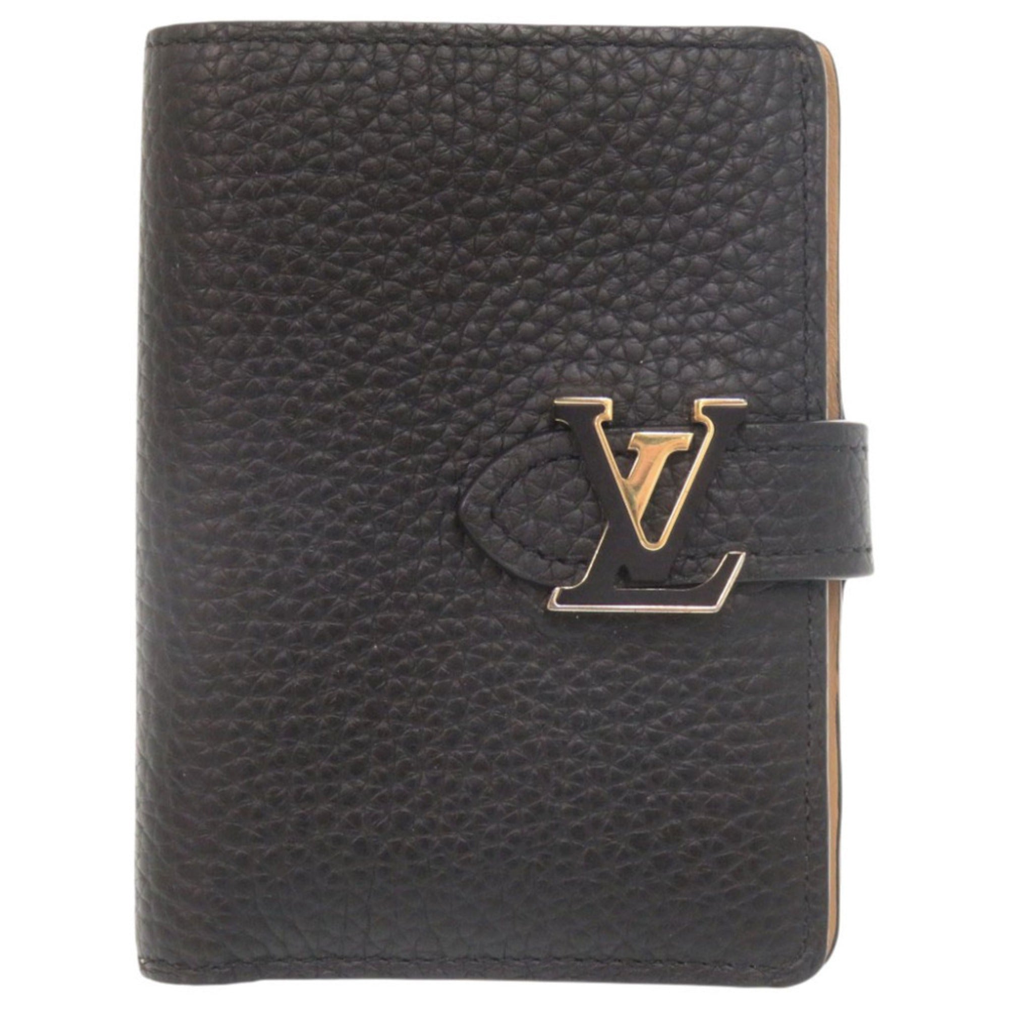 Louis Vuitton Black Leather Wallet (Bi-Fold) (Pre-Owned)