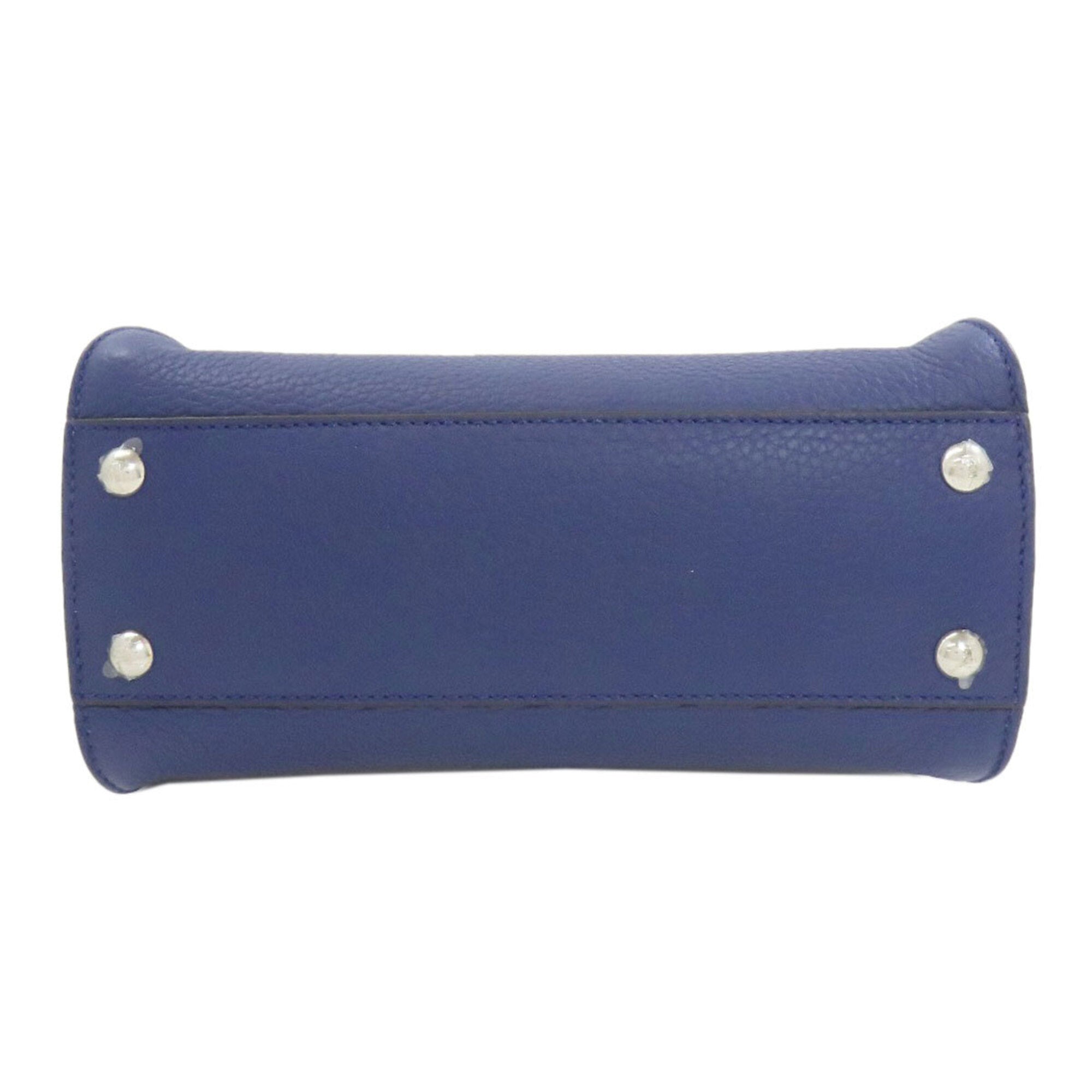 Fendi Blue Leather Handbag (Pre-Owned)