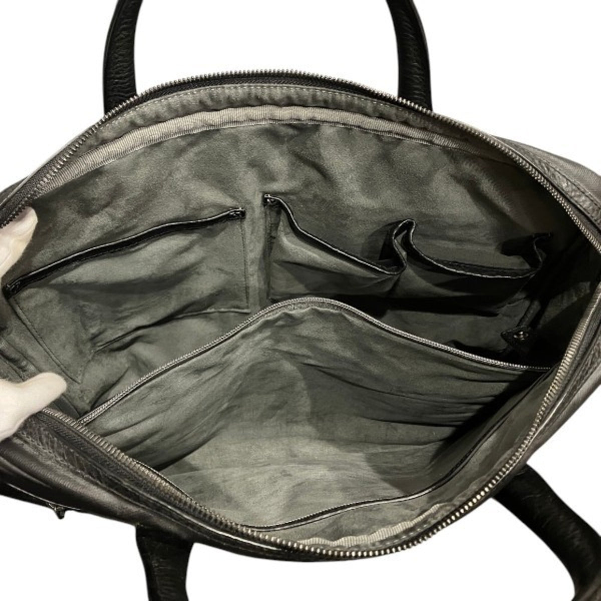 Dunhill Black Pvc Leather Briefcase Handbag (Pre-Owned)