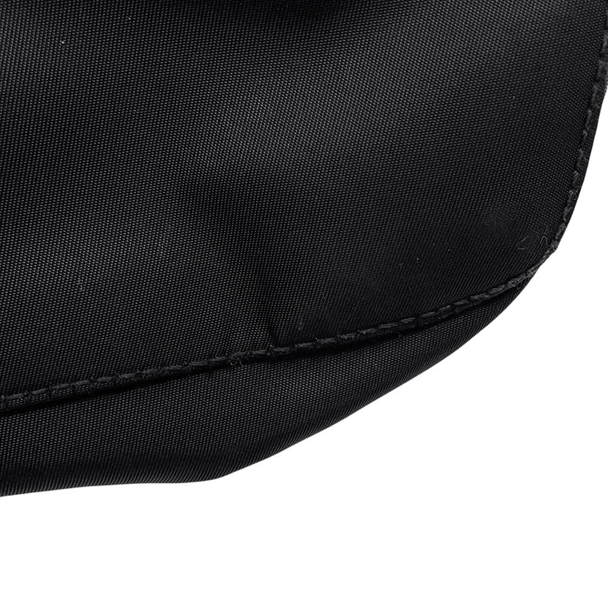 Prada Black Multi-Color Nylon Leather Backpack Handbag (Pre-Owned)