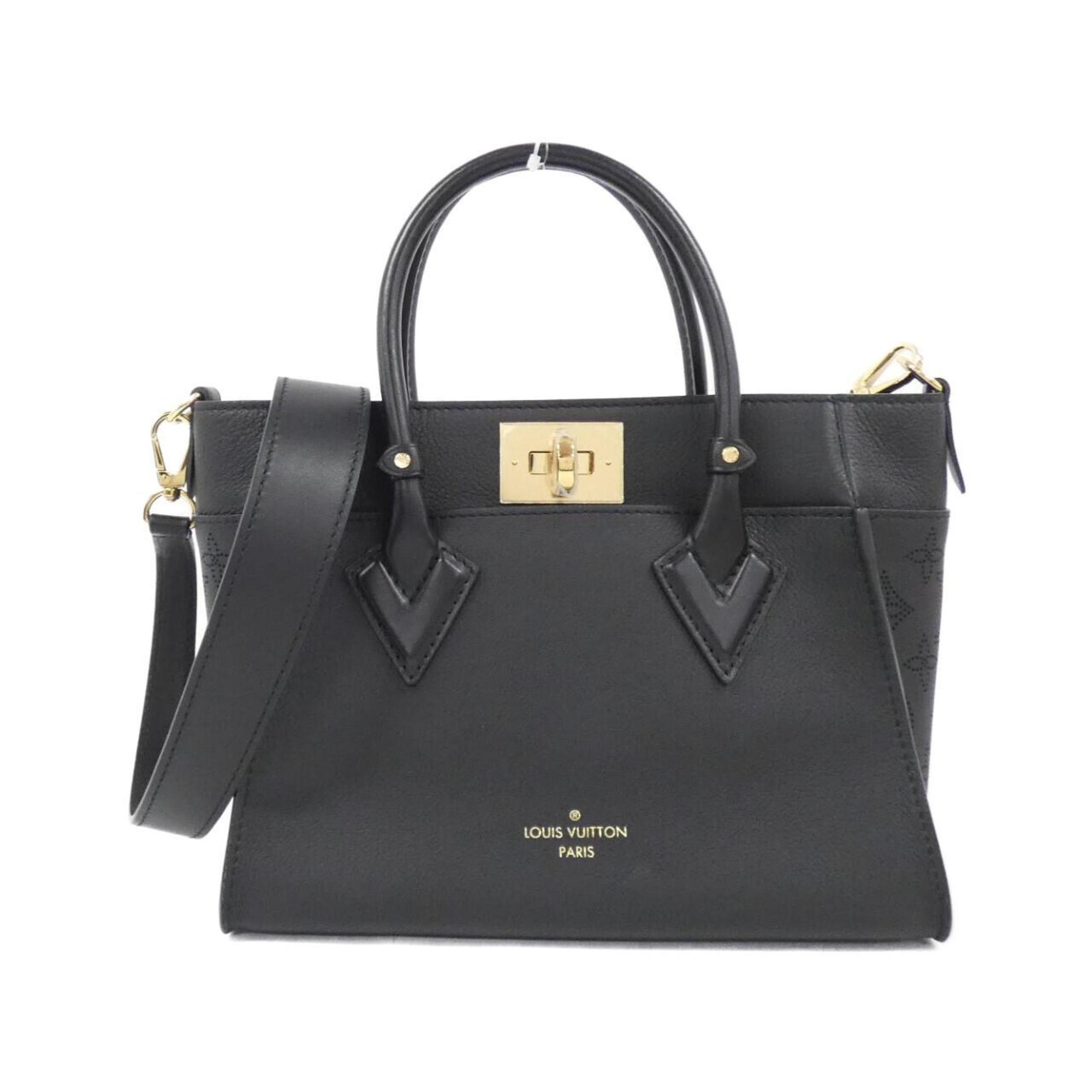Louis Vuitton Black Leather Handbag (Pre-Owned)