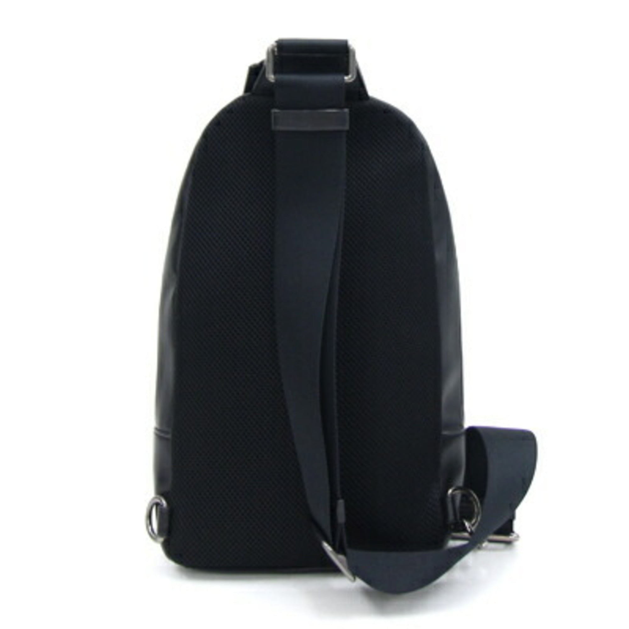 Coach Black Brown Leather Nylon Sling Bag (Pre-Owned)