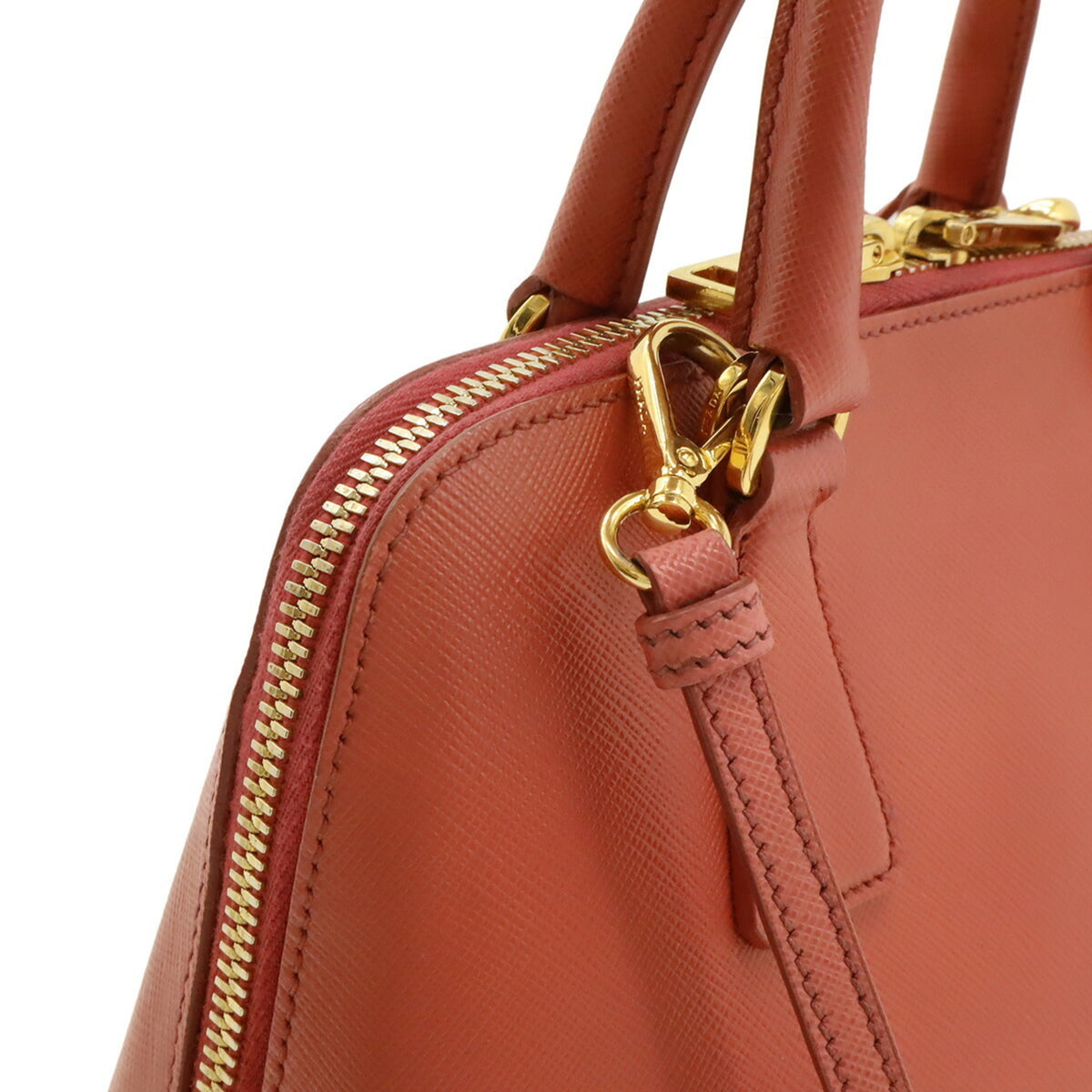 Prada Pink Leather Handbag Shoulder Bag (Pre-Owned)