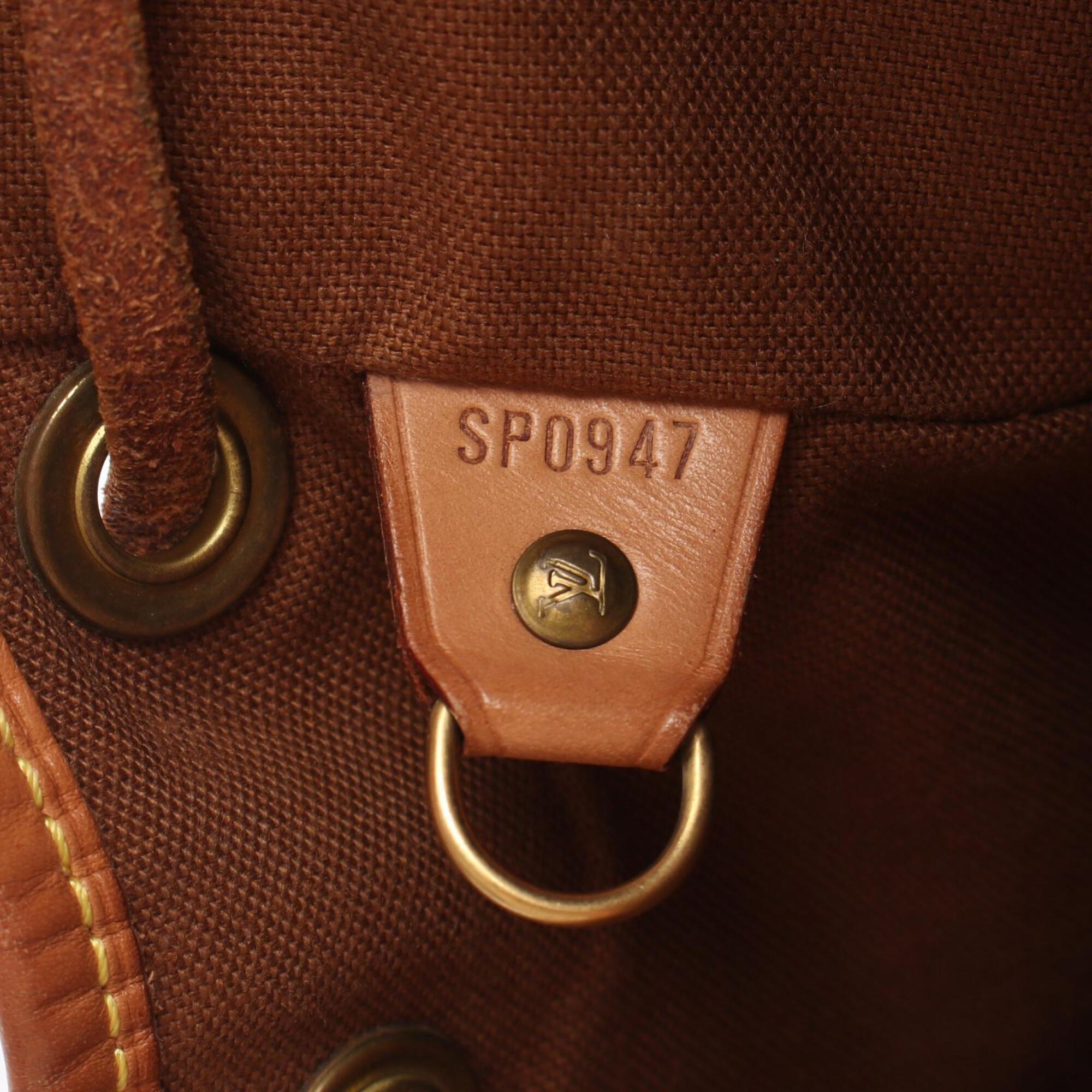 Louis Vuitton Brown Coated Canvas Leather Backpack Handbag (Pre-Owned)