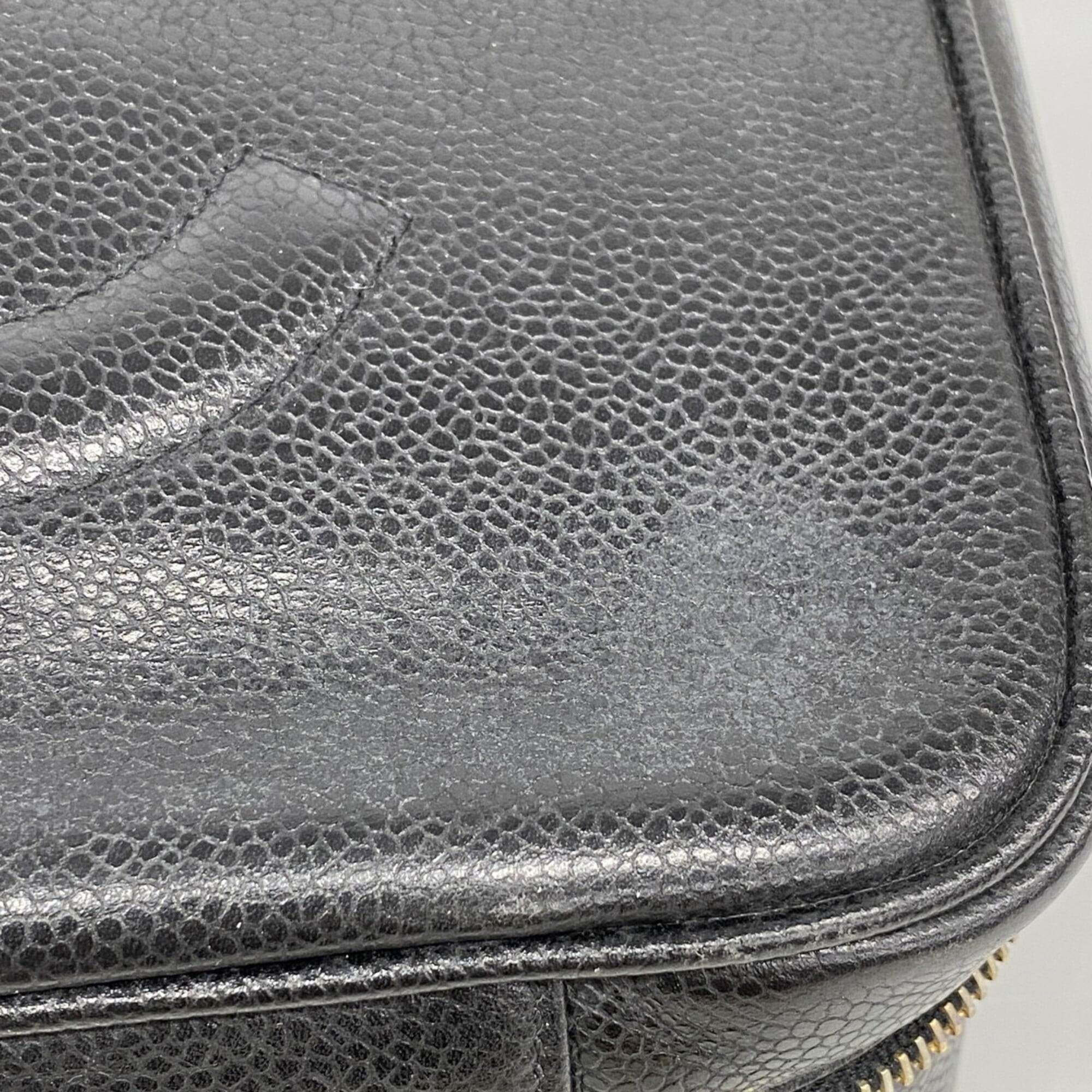 Chanel Black Grained Calfskin Vanity Bag (Pre-Owned)