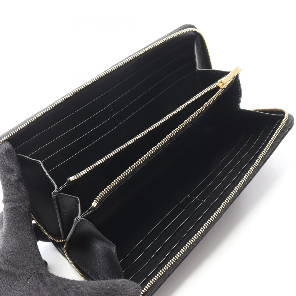Celine Black Pvc Long Wallet (Bi-Fold) (Pre-Owned)