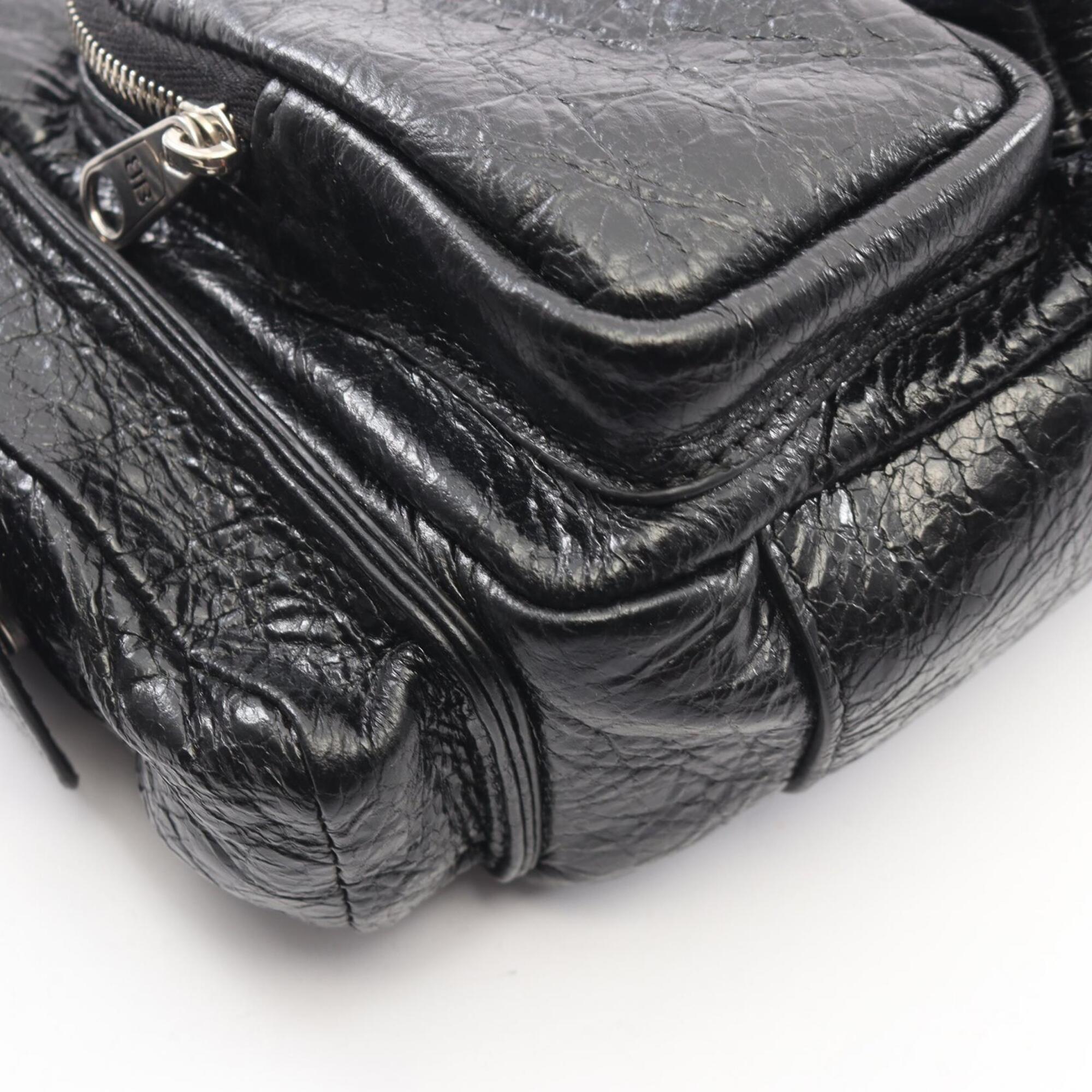 Balenciaga Black Leather Handbag Shoulder Bag (Pre-Owned)