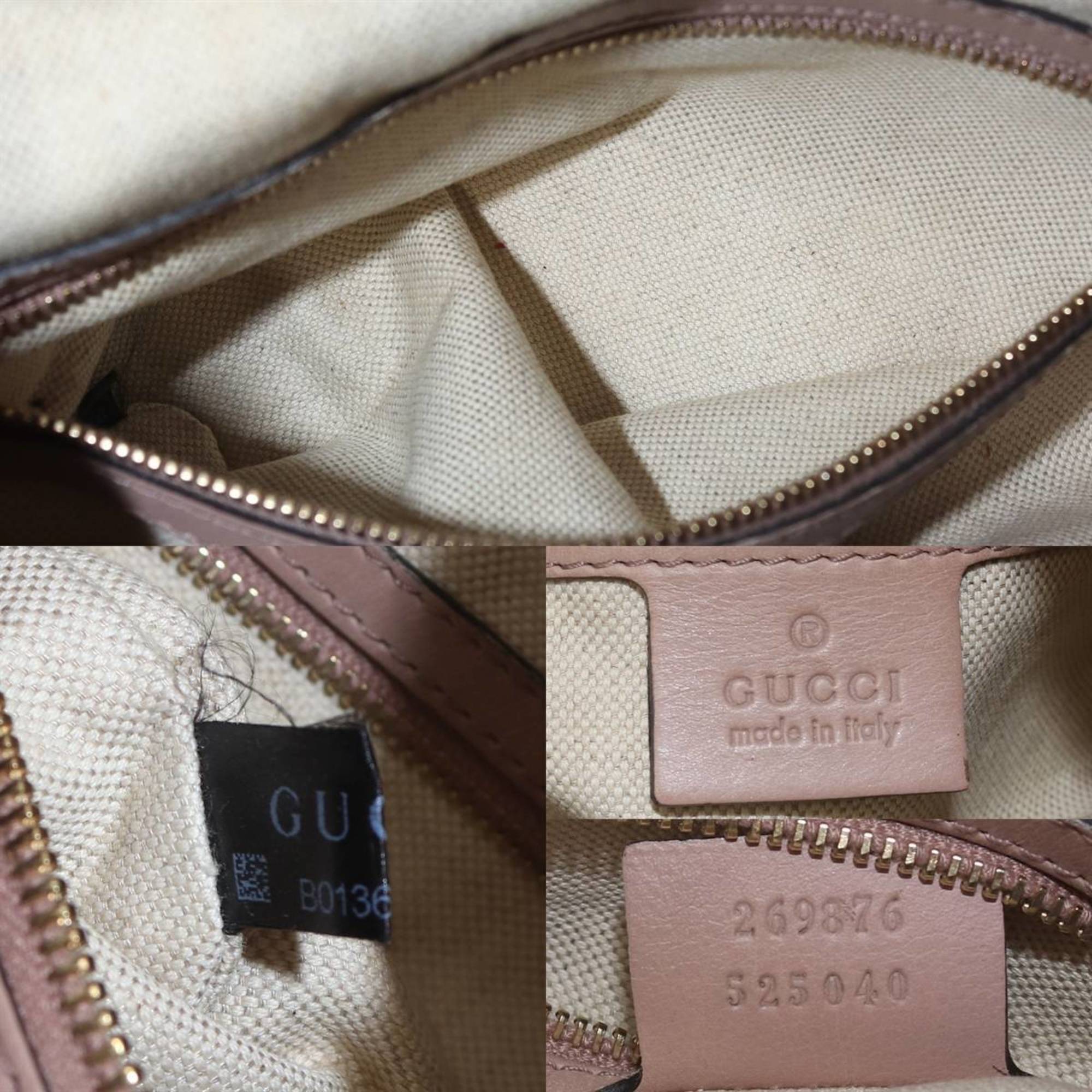 Gucci Beige Boston Bag Handbag Shoulder Bag (Pre-Owned)