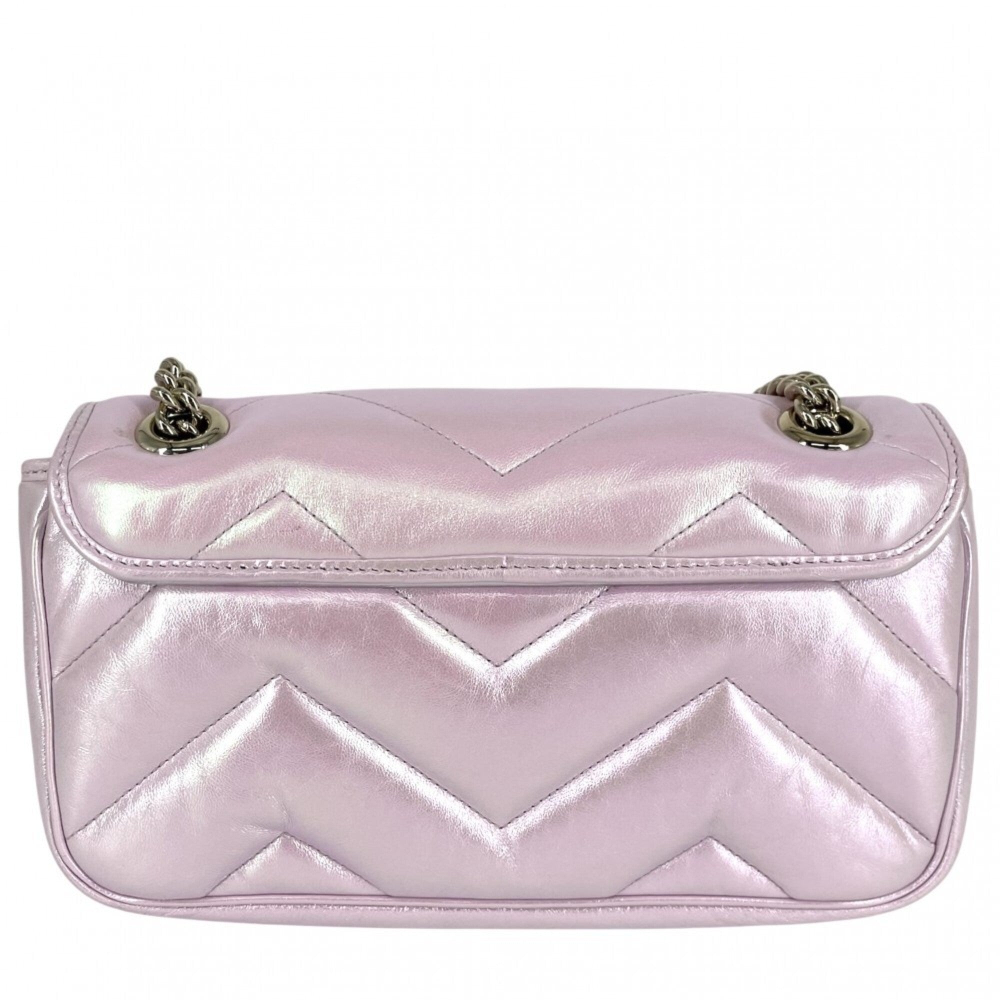 Gucci Aurora Pink Leather Shoulder Bag (Pre-Owned)