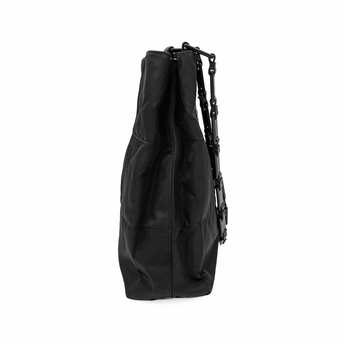 Prada Black Nylon Plastic Handbag Shoulder Bag (Pre-Owned)