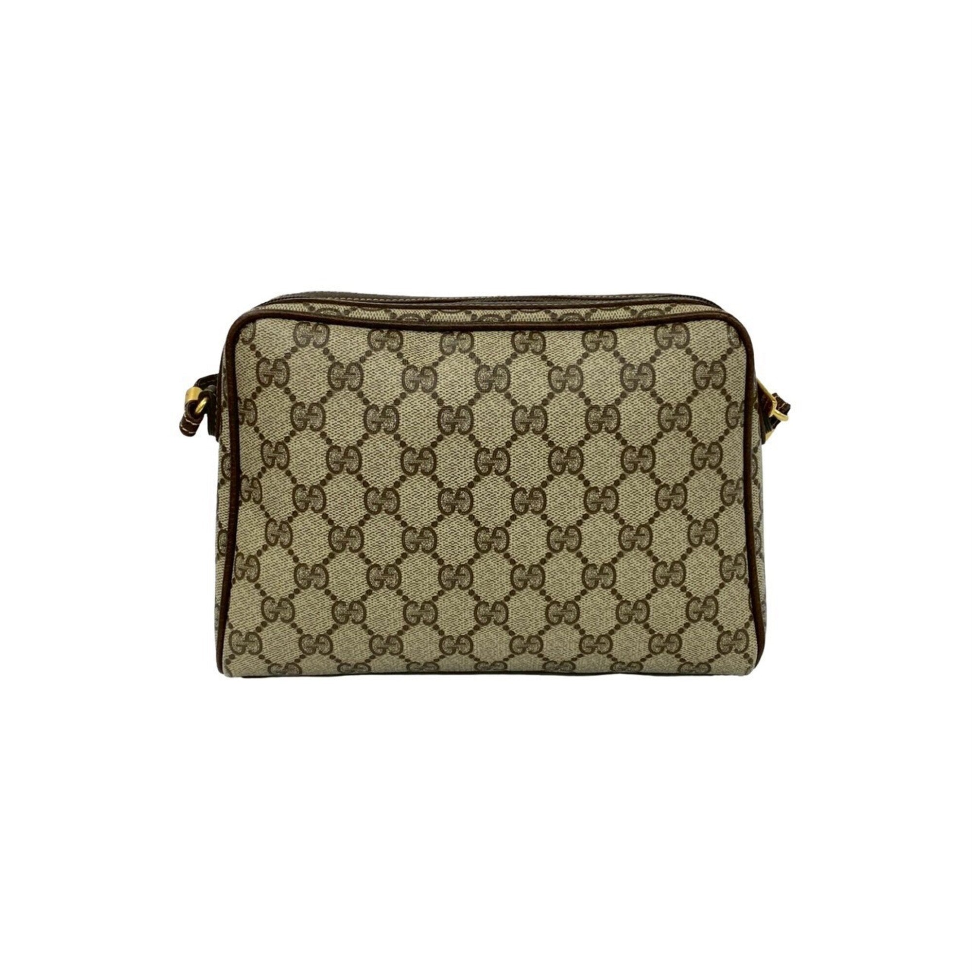 Gucci Brown Leather Pvc Pochette Shoulder Bag (Pre-Owned)