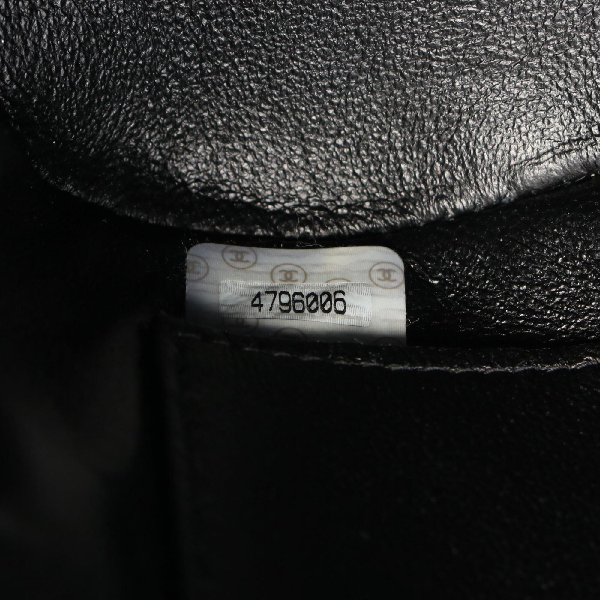 Chanel Black Leather Handbag Shoulder Bag (Pre-Owned)