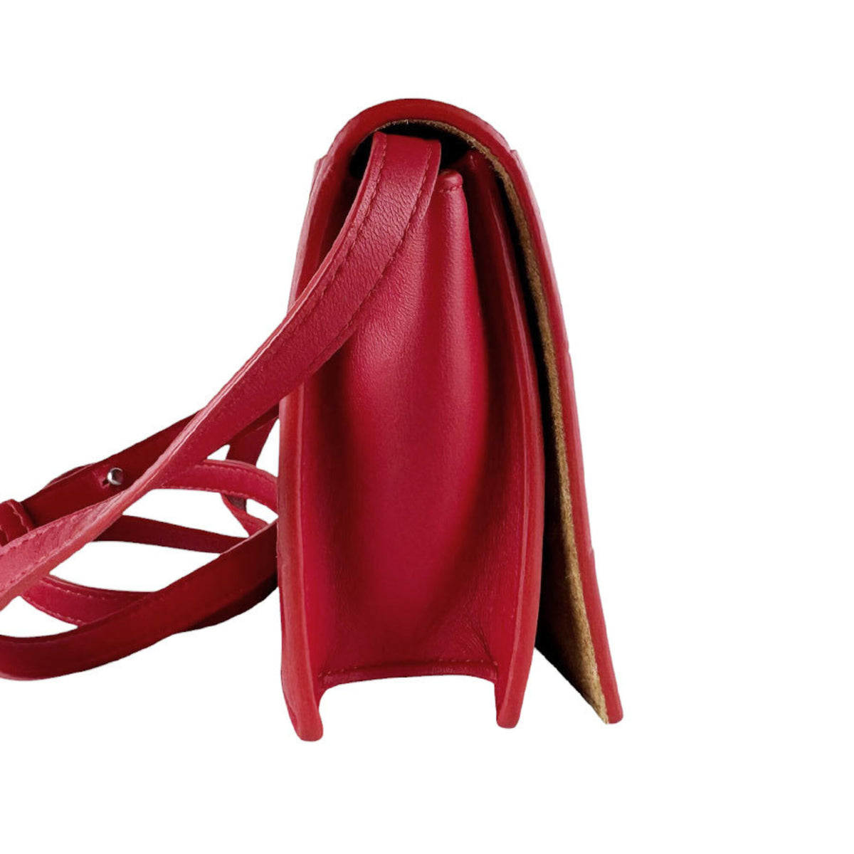 Bottega Veneta Red Color Leather Shoulder Bag (Pre-Owned)