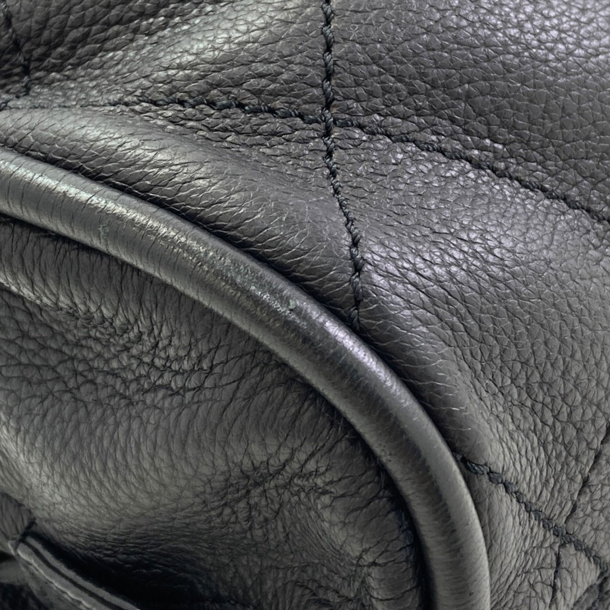Chanel Black Leather Boston Bag (Pre-Owned)