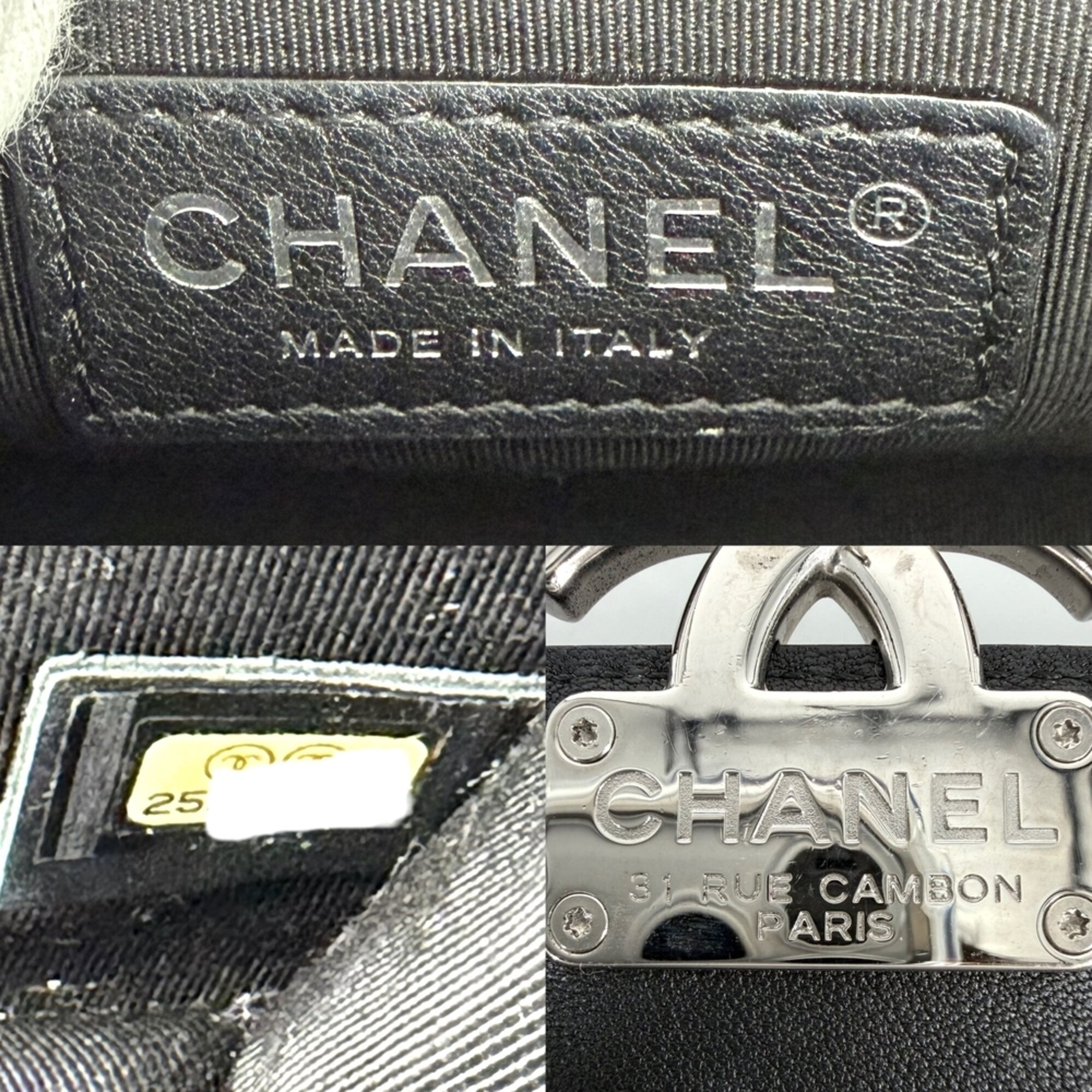 Chanel Matelasse Black Leather Shoulder Bag (Pre-Owned)