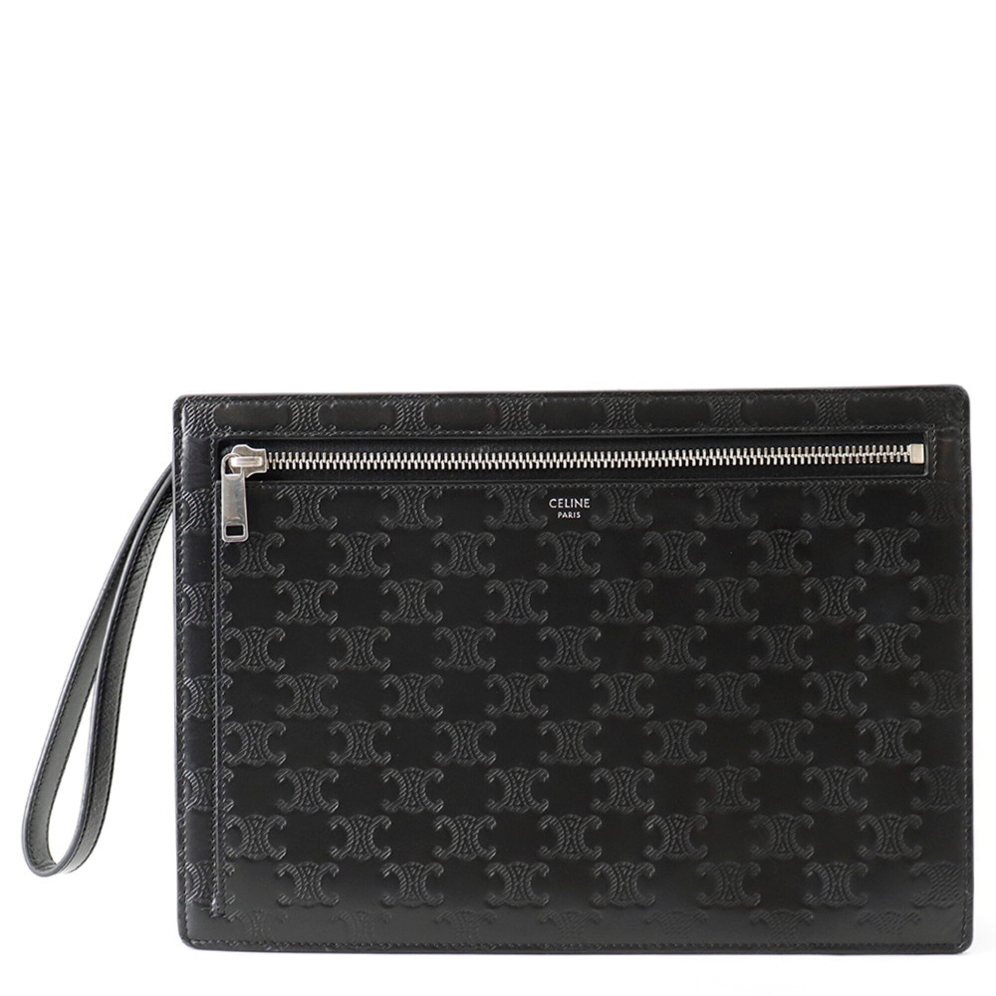 Celine Black Leather Clutch Bag (Pre-Owned)