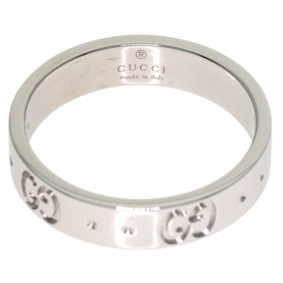 Gucci Icon White Gold (18K) Band Ring (Pre-Owned)