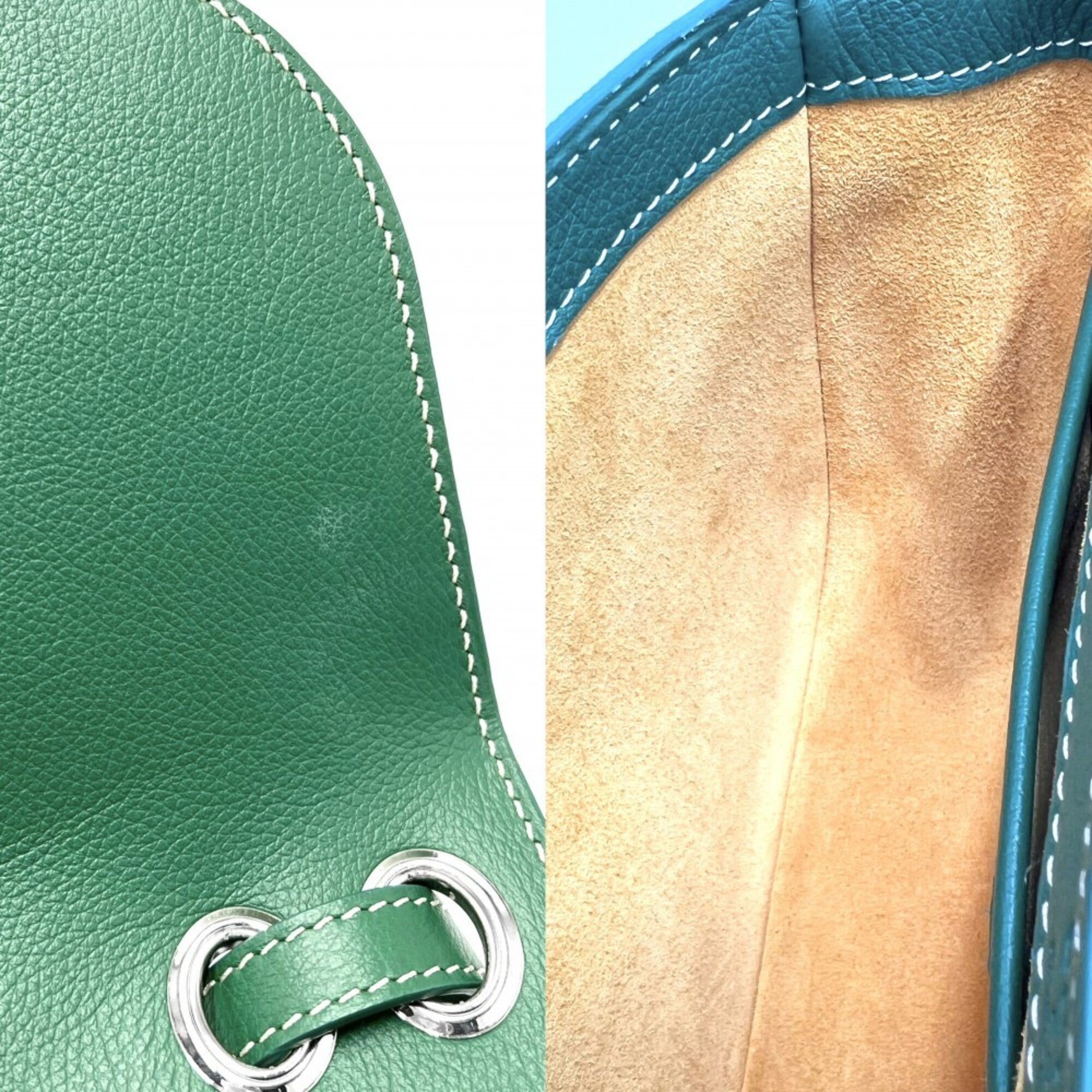 Goyard Green Pvc Coated Canvas Leather Shoulder Bag (Pre-Owned)