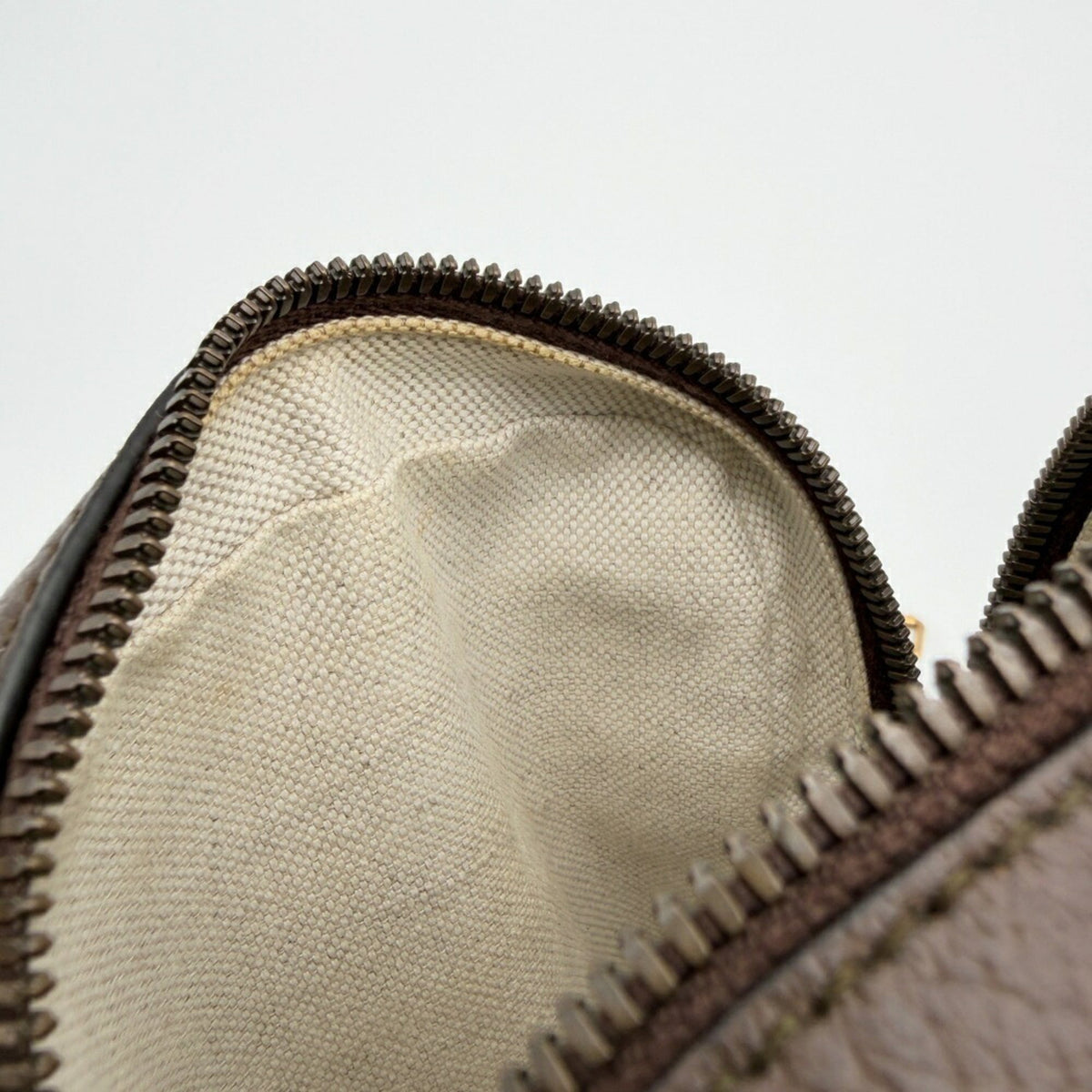 Gucci Beige Brown Gg Supreme Canvas Leather Shoulder Bag (Pre-Owned)
