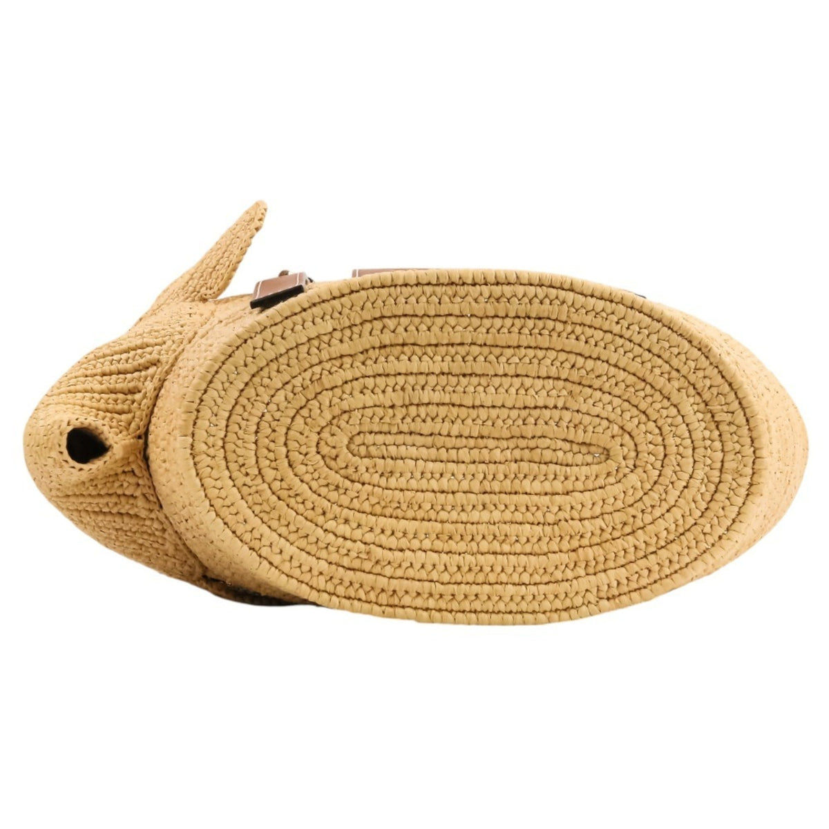 Loewe Brown Raffia Leather Basket Handbag Tote Bag (Pre-Owned)