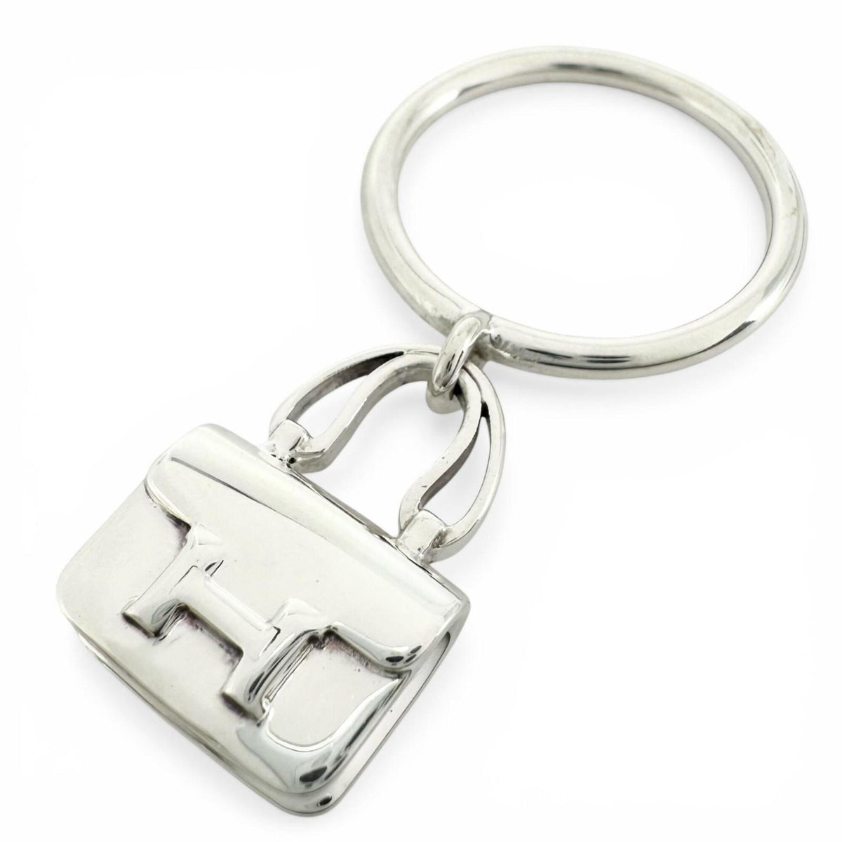 Hermes Silver Silver 925 Band Ring (Pre-Owned)