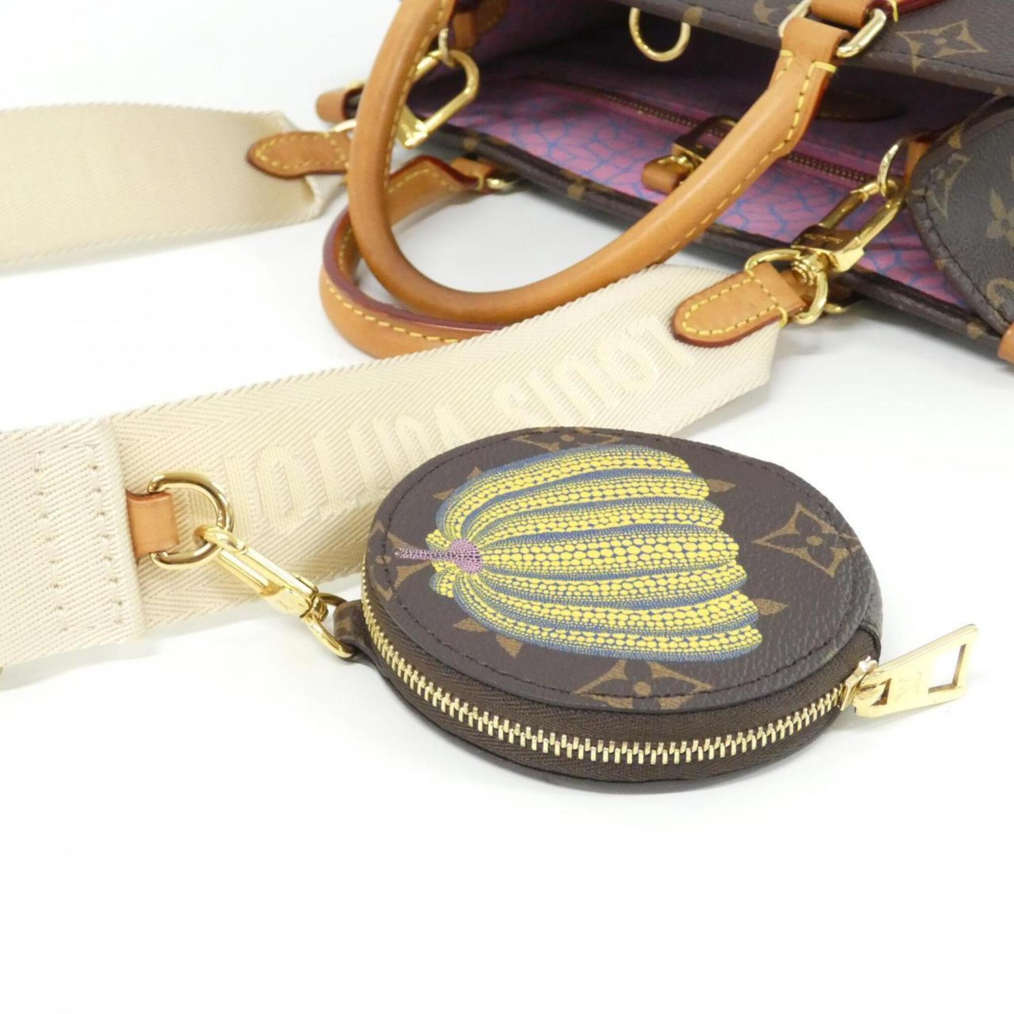 Louis Vuitton Marron Coated Canvas Handbag Pouch (Pre-Owned)