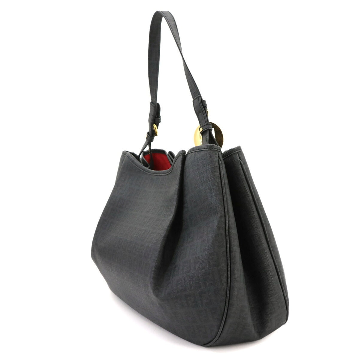Fendi Zucchino Gray Zucchino Handbag Shoulder Bag (Pre-Owned)