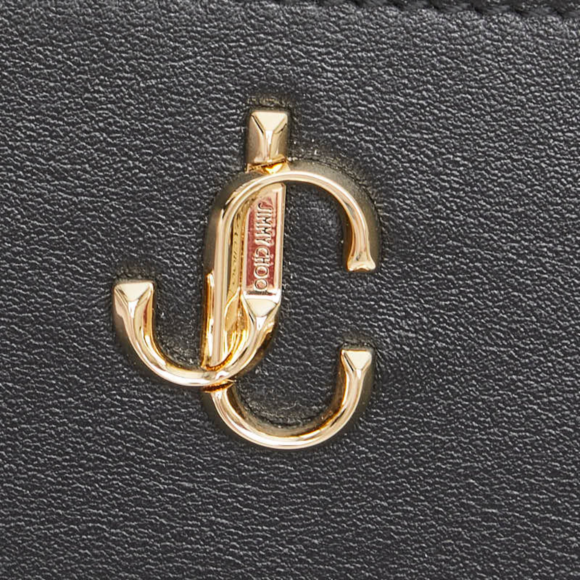 Jimmy Choo Black Leather Coin Purse/Coin Case (Pre-Owned)