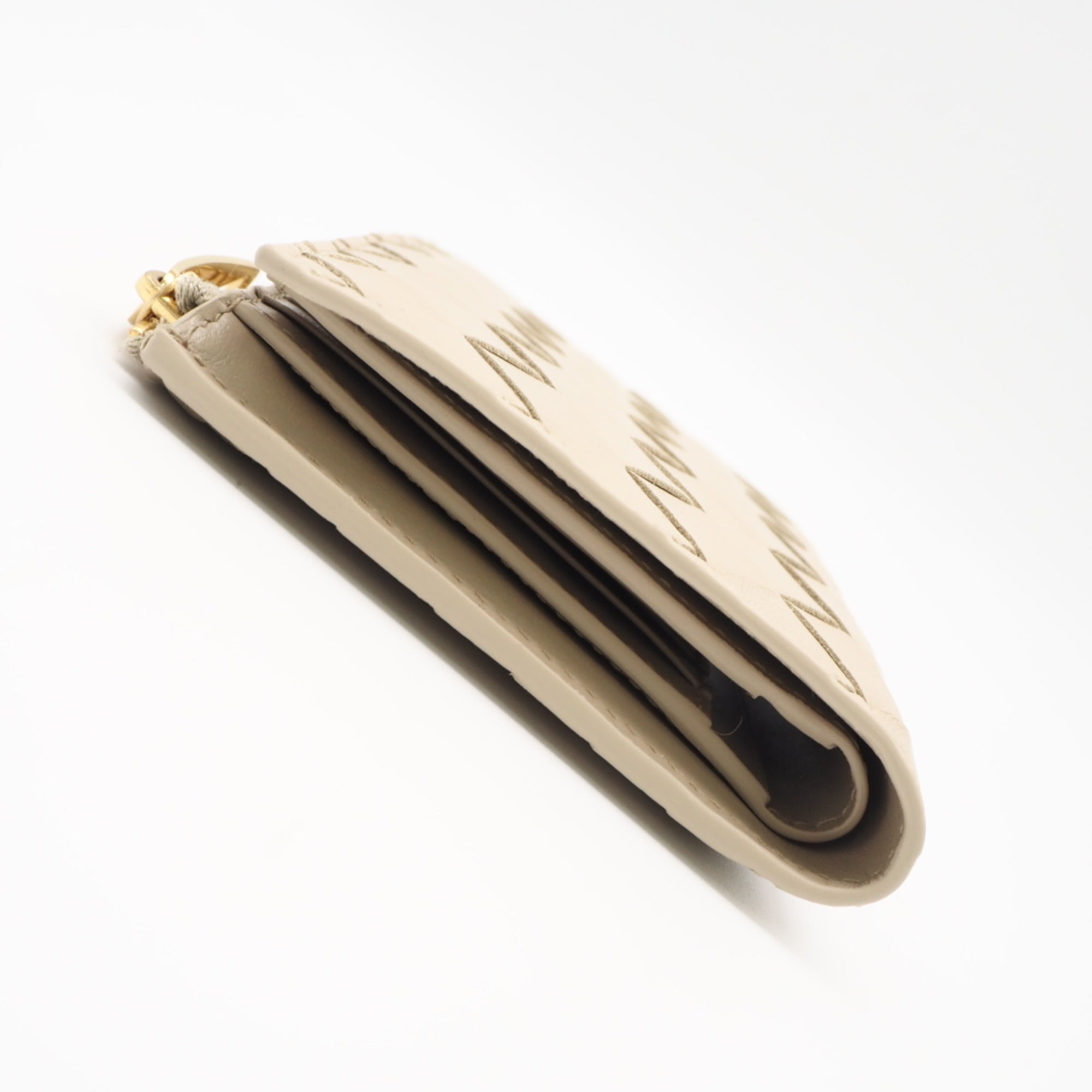 Bottega Veneta Intrecciato Beige Leather Wallet (Bi-Fold) (Pre-Owned)