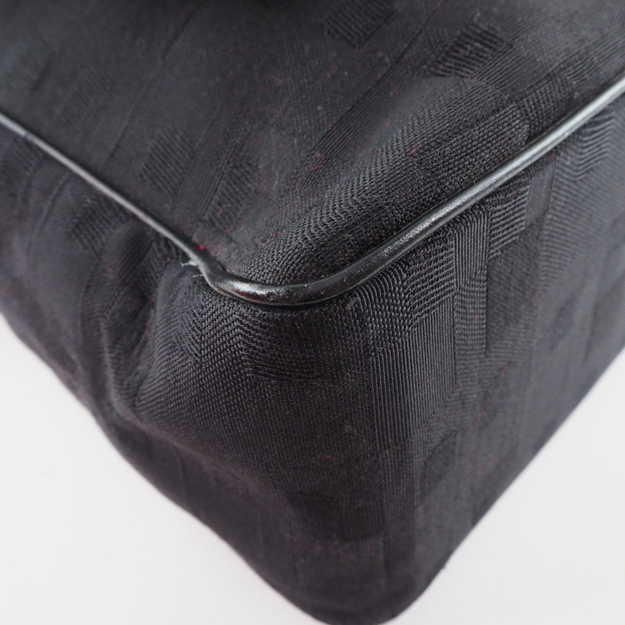 Bally Black Canvas Shoulder Bag (Pre-Owned)