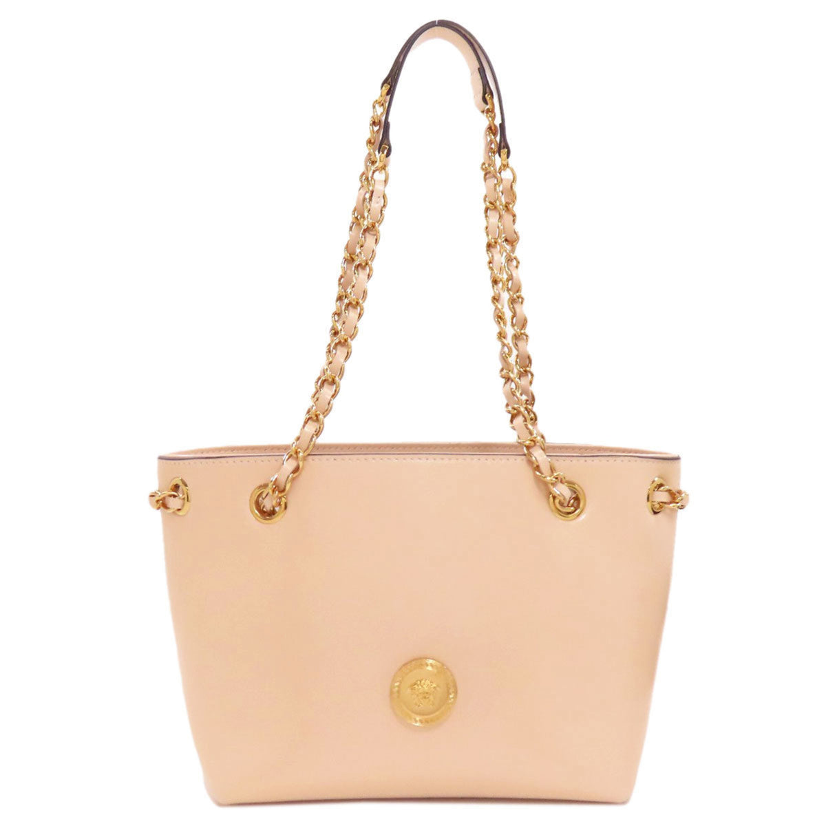 Versace Pink Leather Shoulder Bag (Pre-Owned)